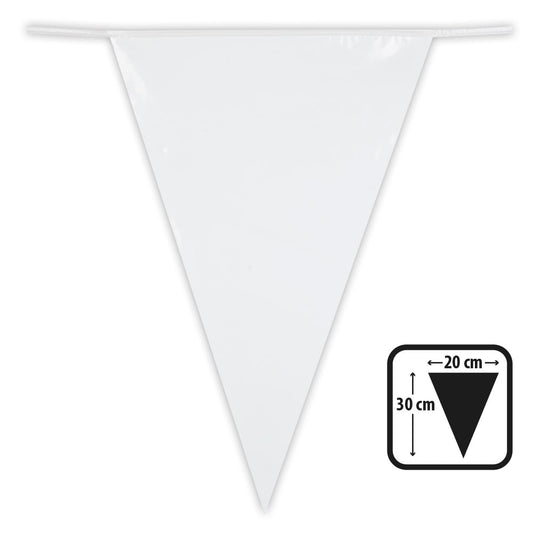 Guirlande à fanions blancs 10m