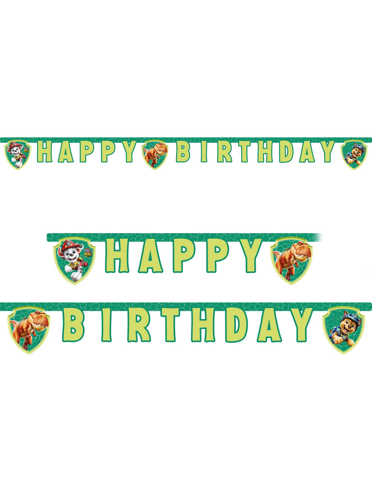 Съчленен гирлянд Happy Birthday Пес патрул™ Dino movie 200 cm