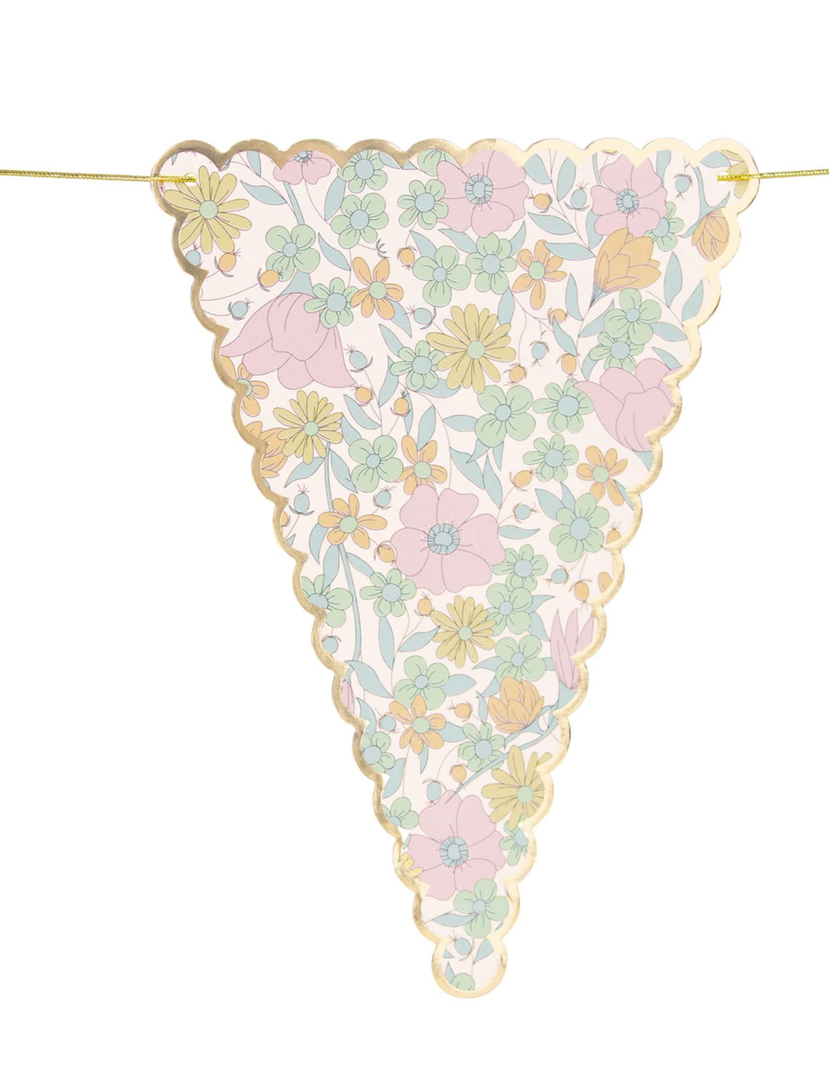 Детайл на вимпел от гирлянда от вимпели shabby fleurs liberty