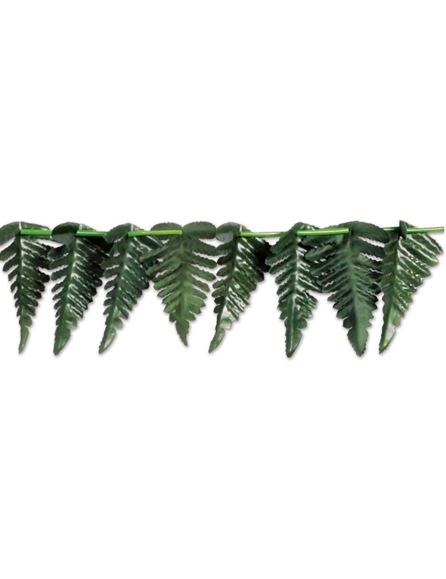Гирлянда от зелен тропически листа от полиестер 7.62 cm x 3 м за хавайско парти