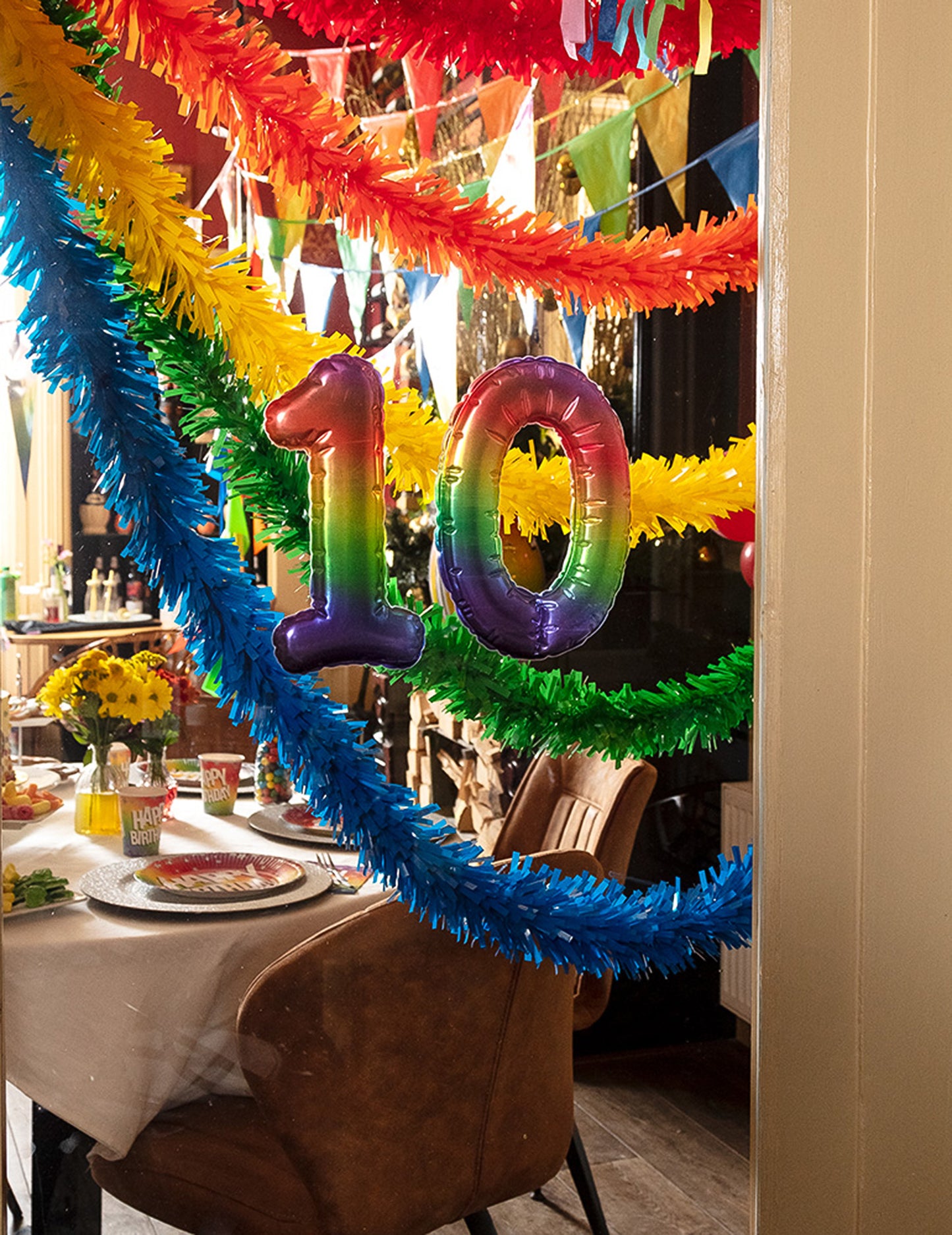 Жълта PVC гирлянда 10 метра