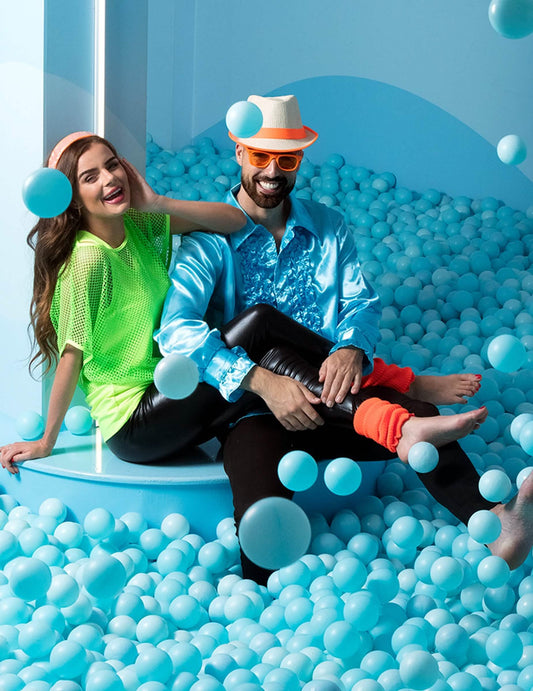 Mise en situation des jambières pour femme orange fluo en maille