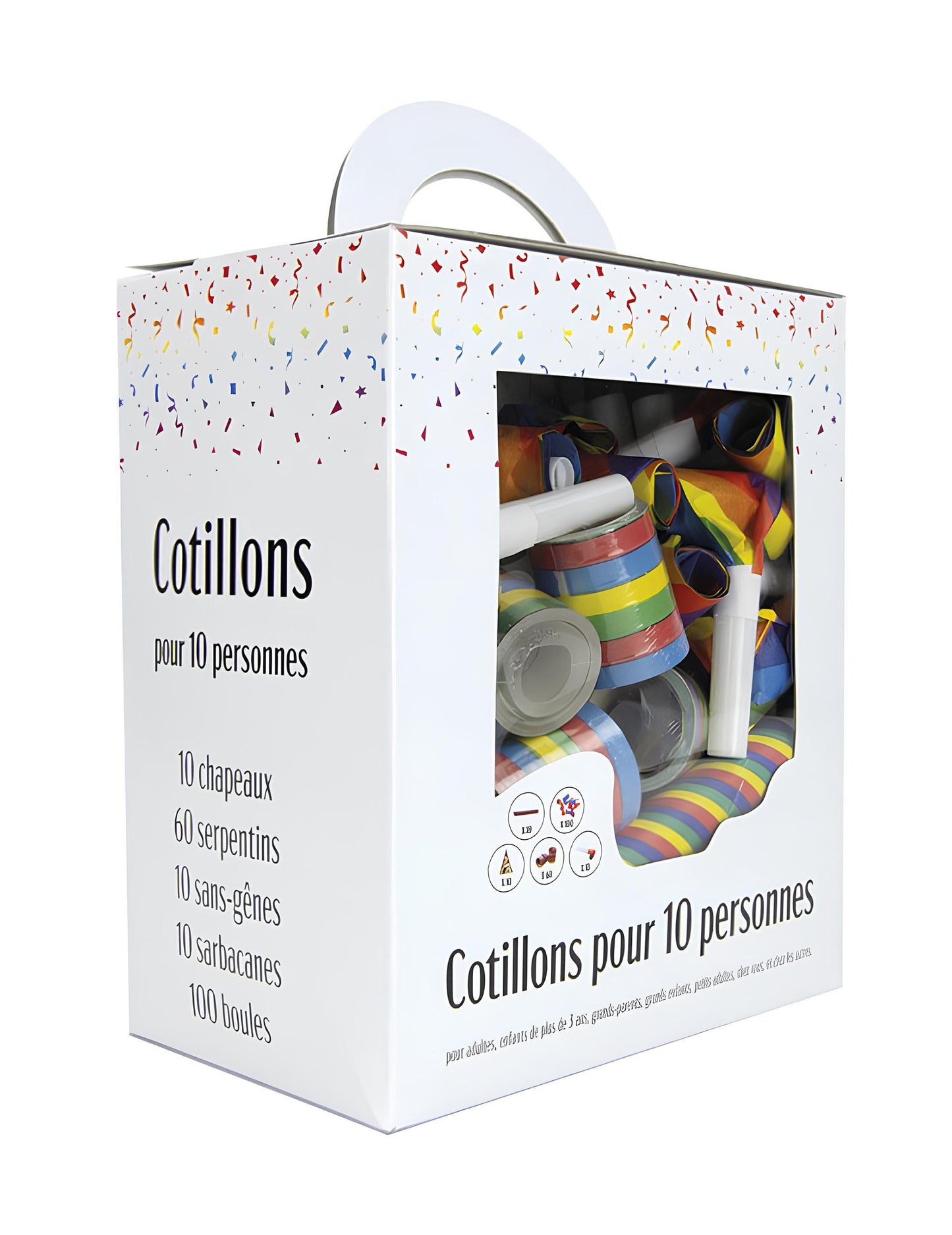 Kit cotillons multicolores 10 personnes