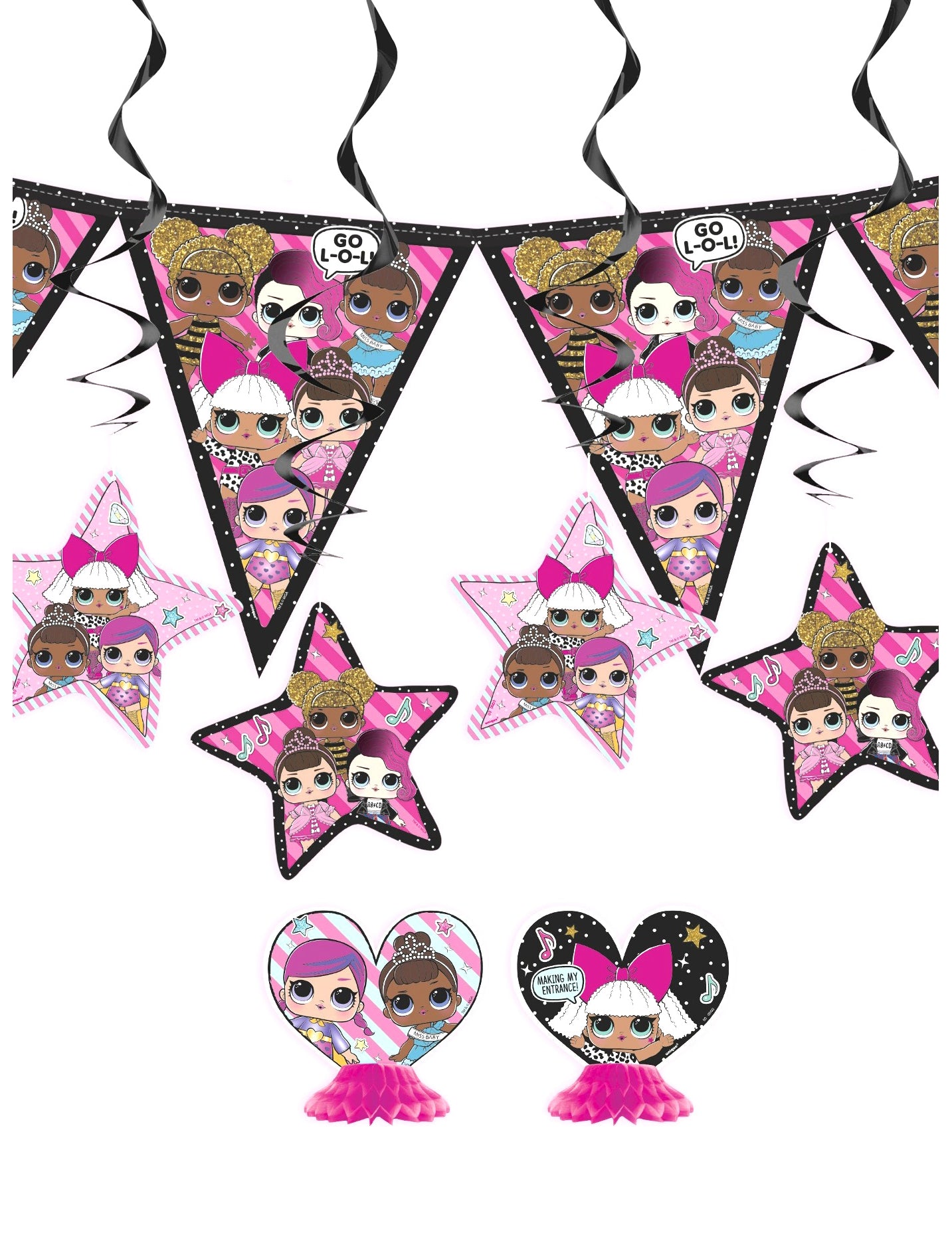 Комплект за парти декорация LOL Surprise™ за рожден ден, 7 части