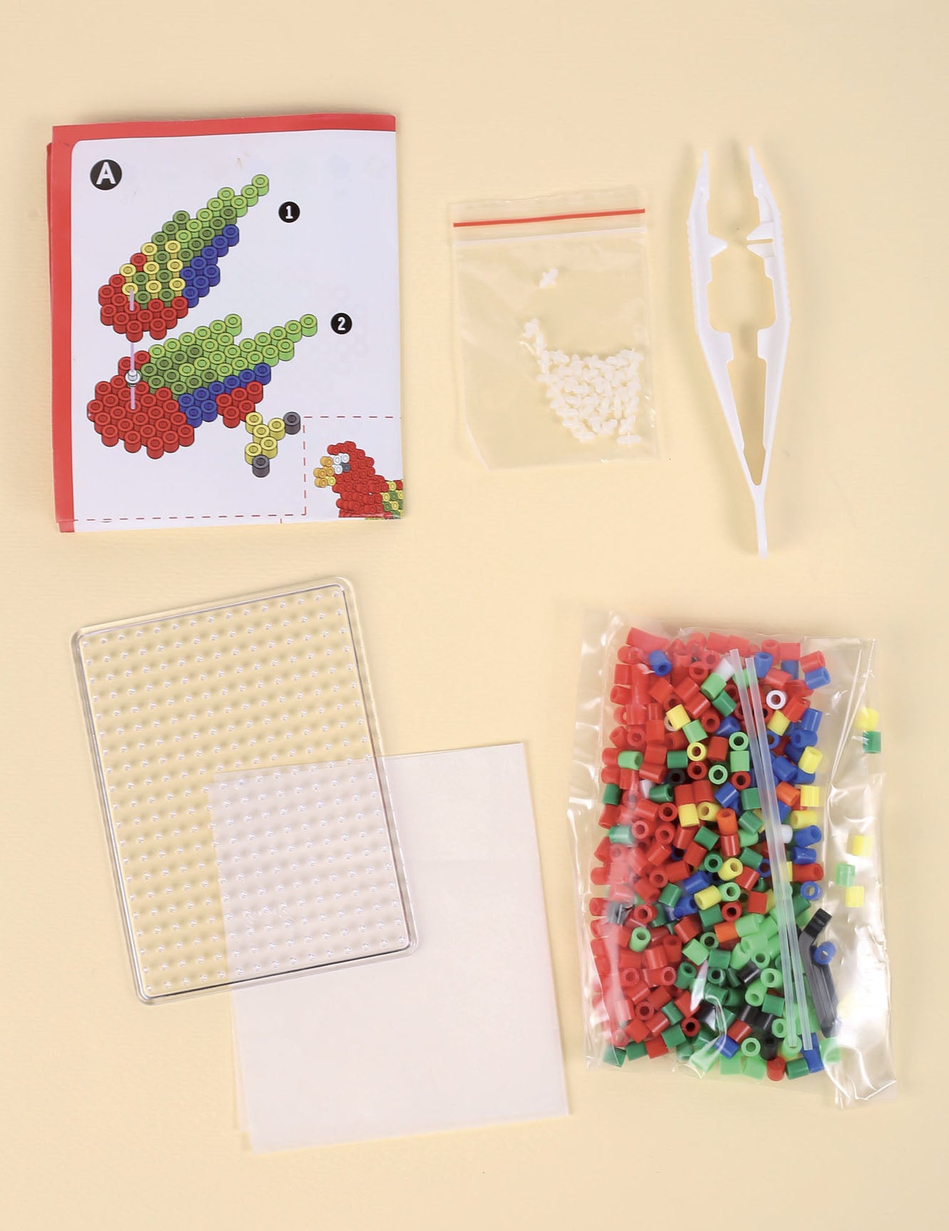 Комплект за 3D щамповани мъниста папагал с аксесоари