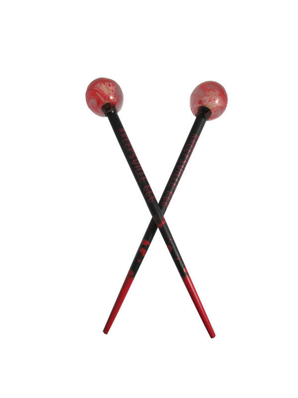 Kreepsville Готически фиби за коса Зъби черно-бяло-червено