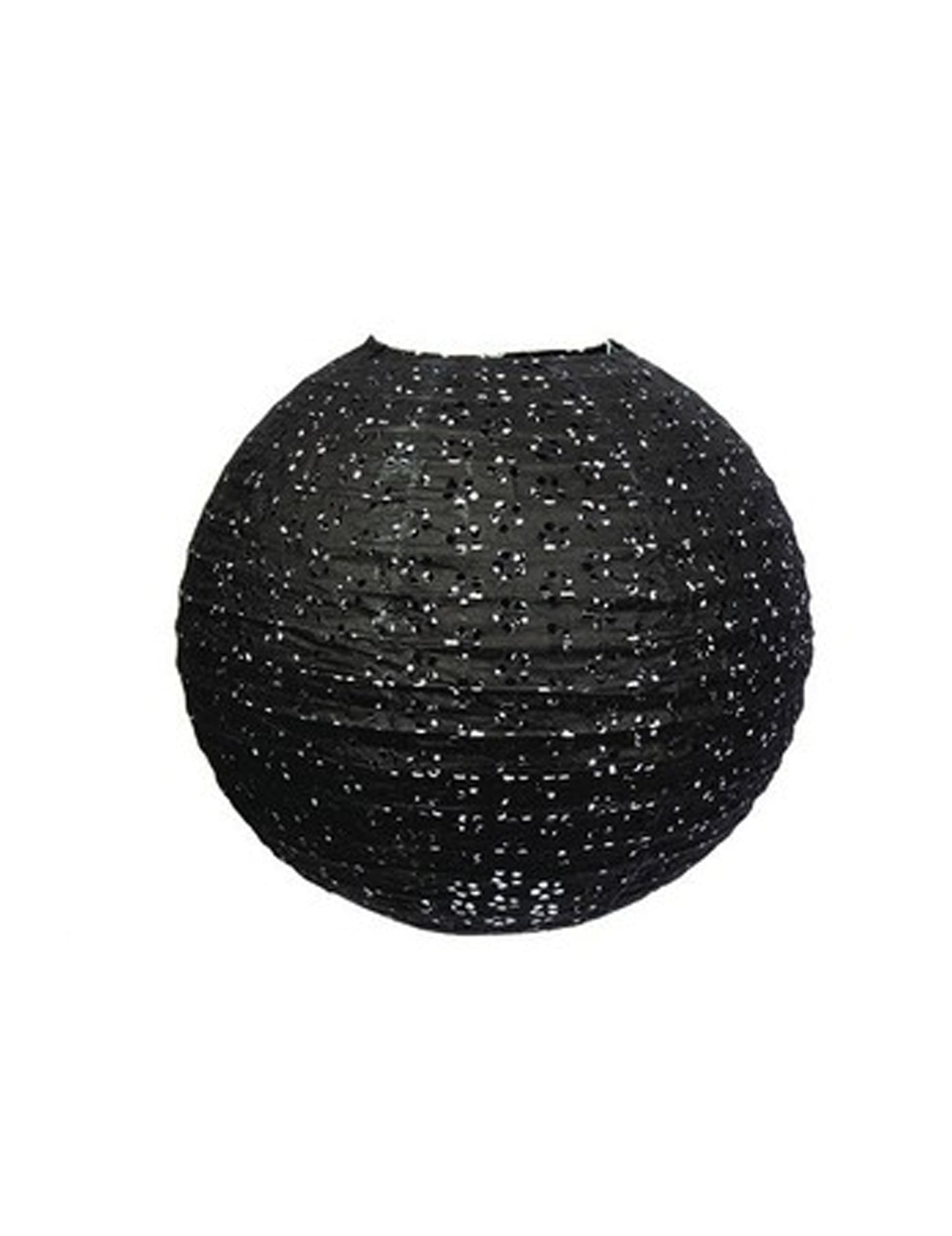 Японски хартиен фенер с черна дантела 35 cm