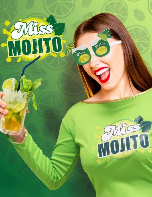 Mise en situation des lunettes humoristiques Miss Mojito