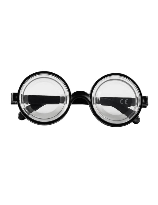 Vue de face des lunettes idiot effet bocal