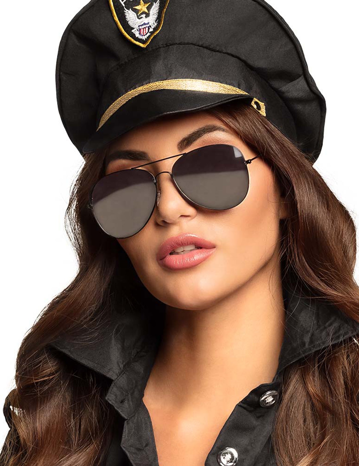 Ситуационен кадър на очилата на полицията за възрастни