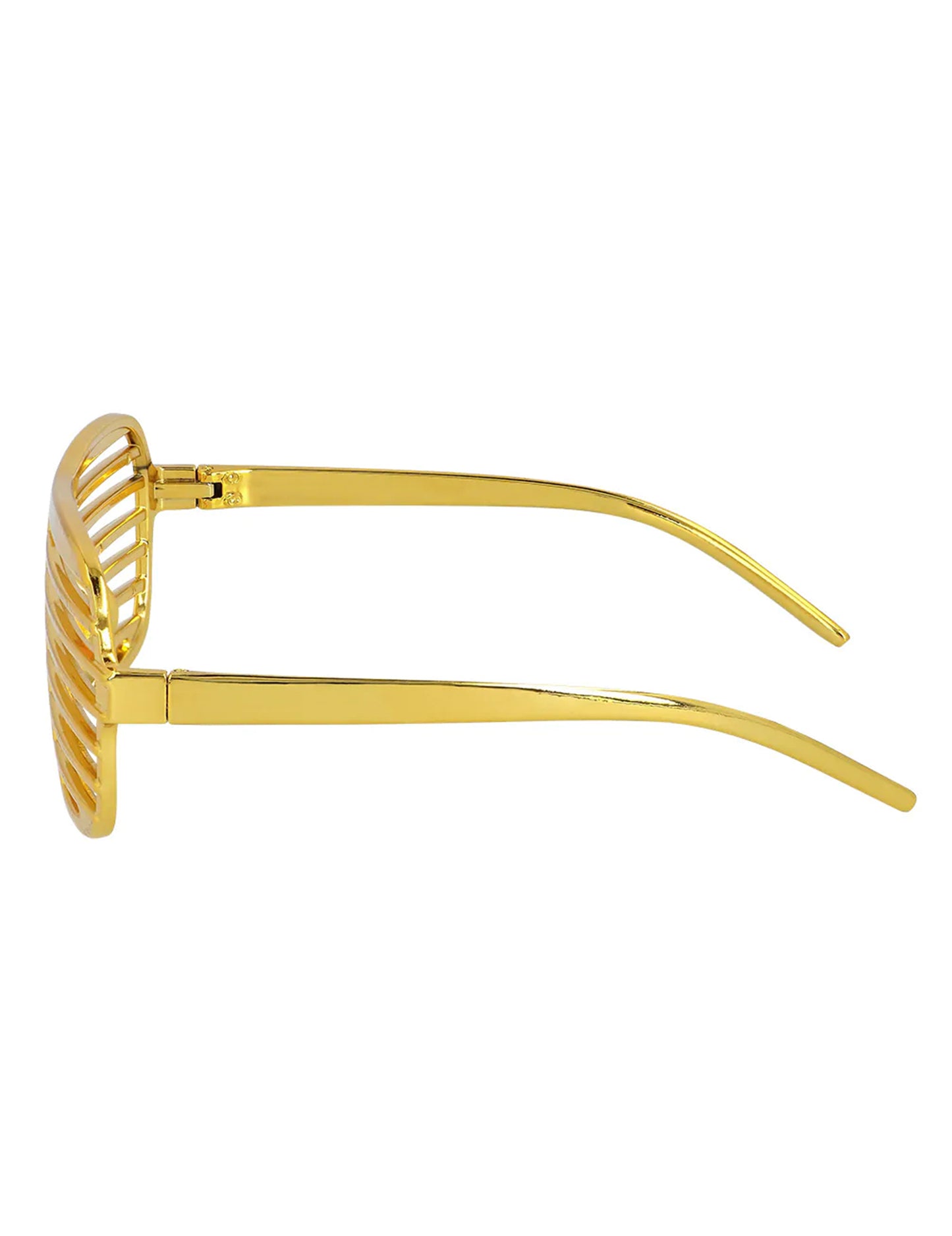 Lunettes striées dorées adulte