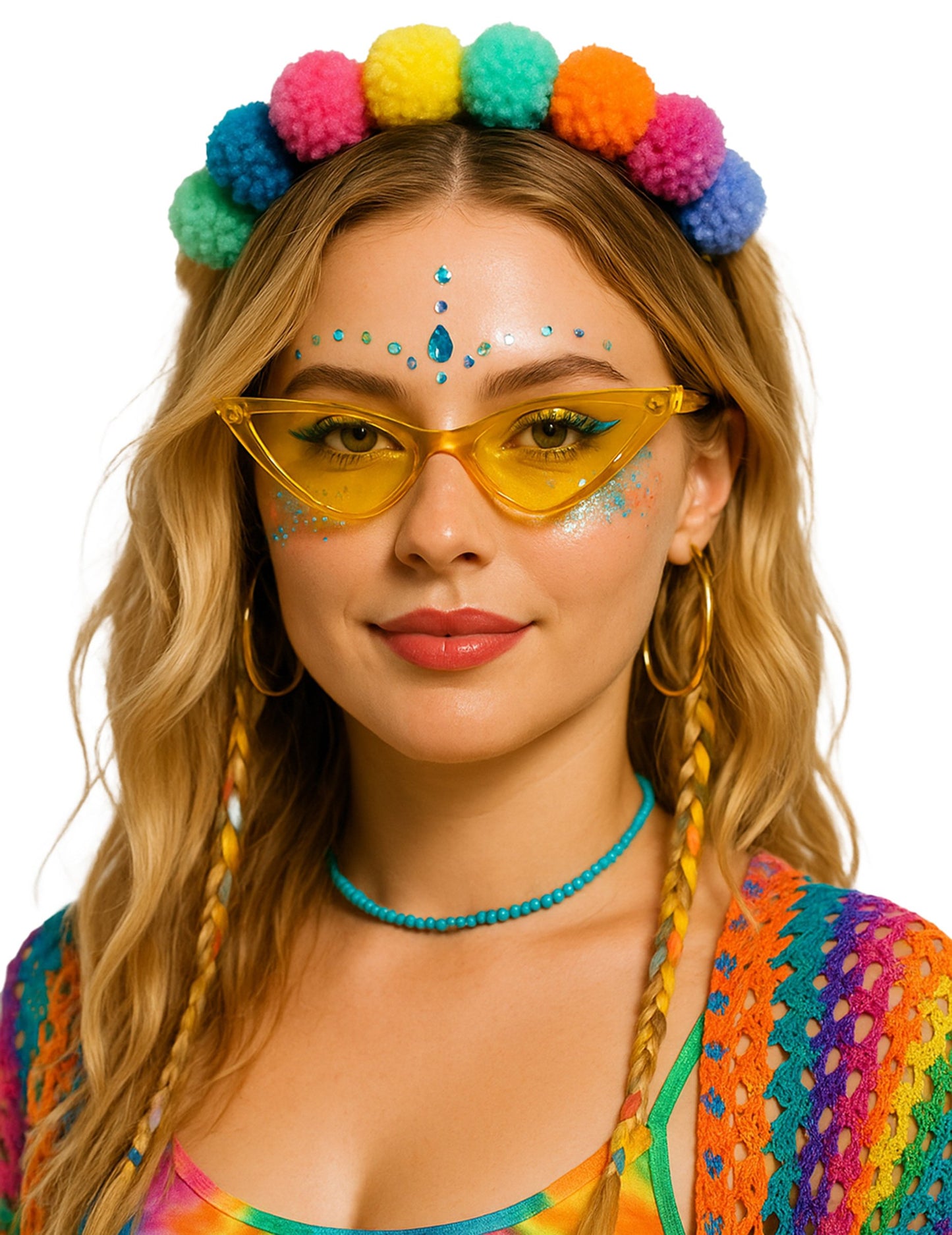 Жълти триъгълни очила за възрастни