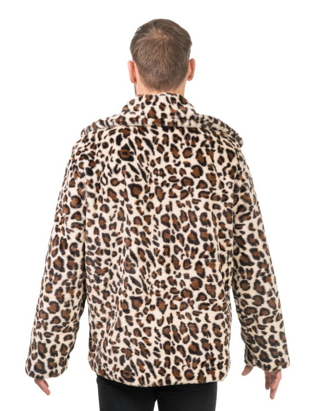 Възрастен леопард фалшиво козина