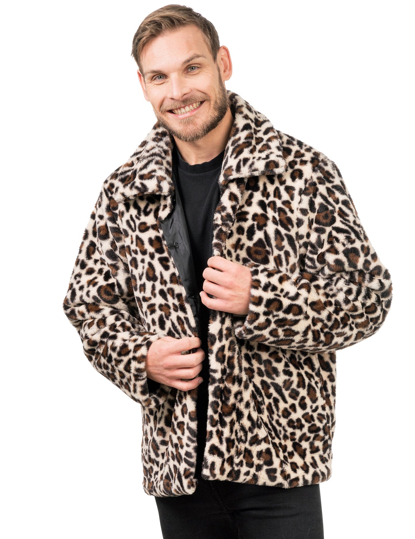 Възрастен леопард фалшиво козина