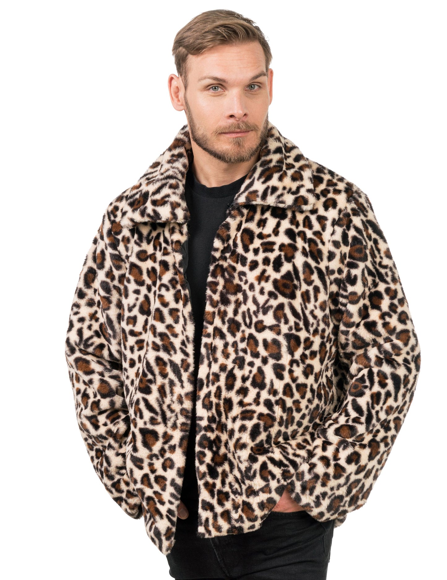 Възрастен леопард фалшиво козина