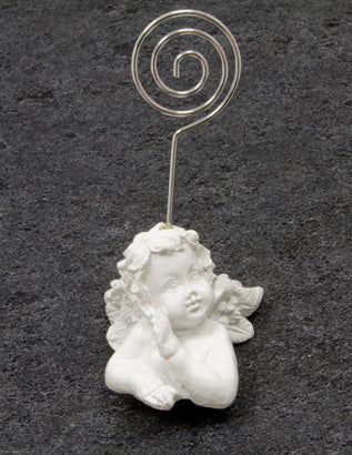 Карта с място за бял ангел 9 x 5 cm смола