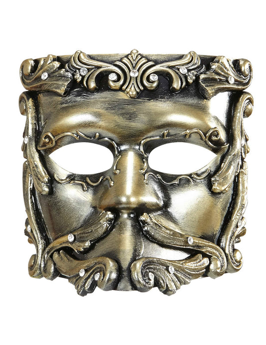 Vue de face du masque baroque pour adulte