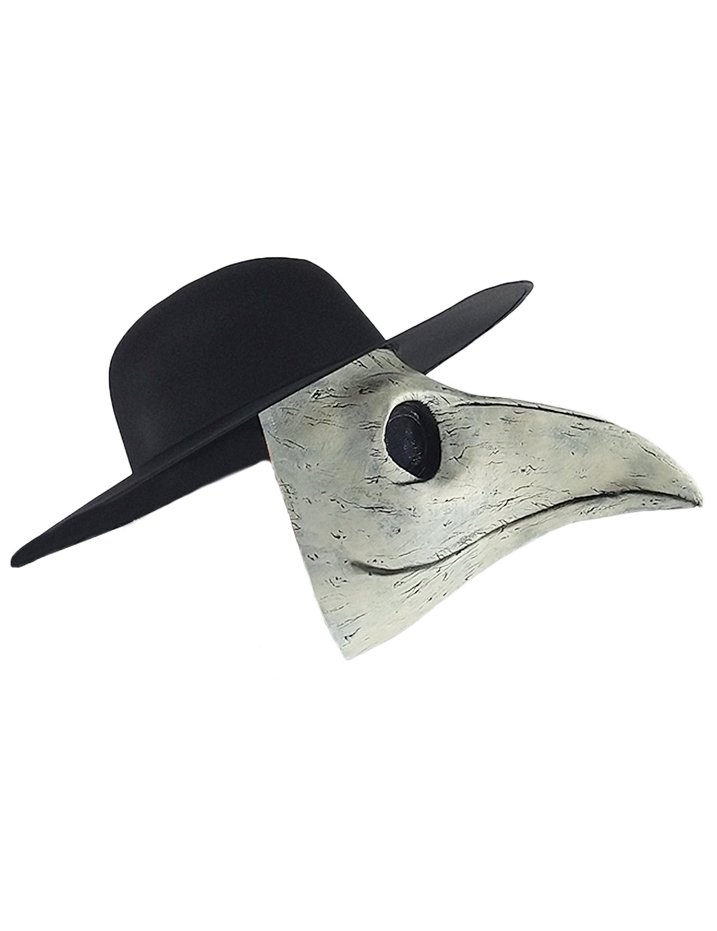 Vue de profil du masque de médecin de peste