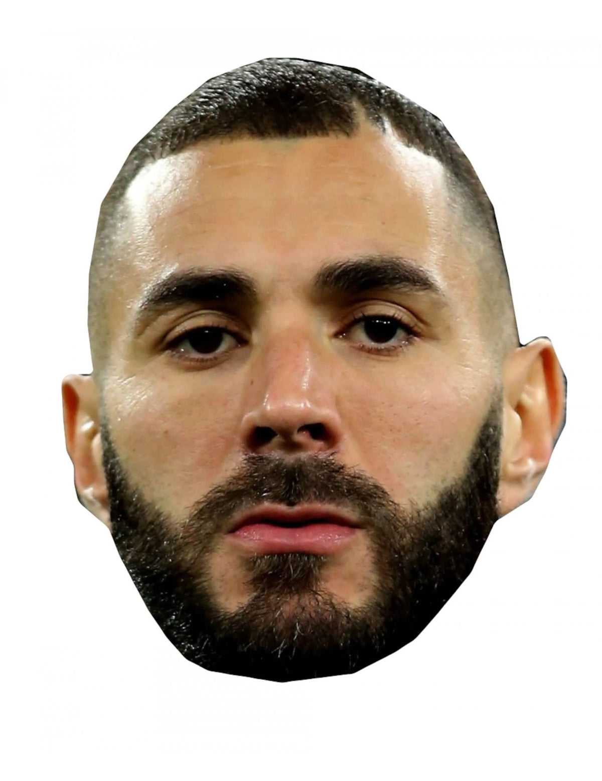 Картонена маска Karim Benzema за възрастен, реалистична