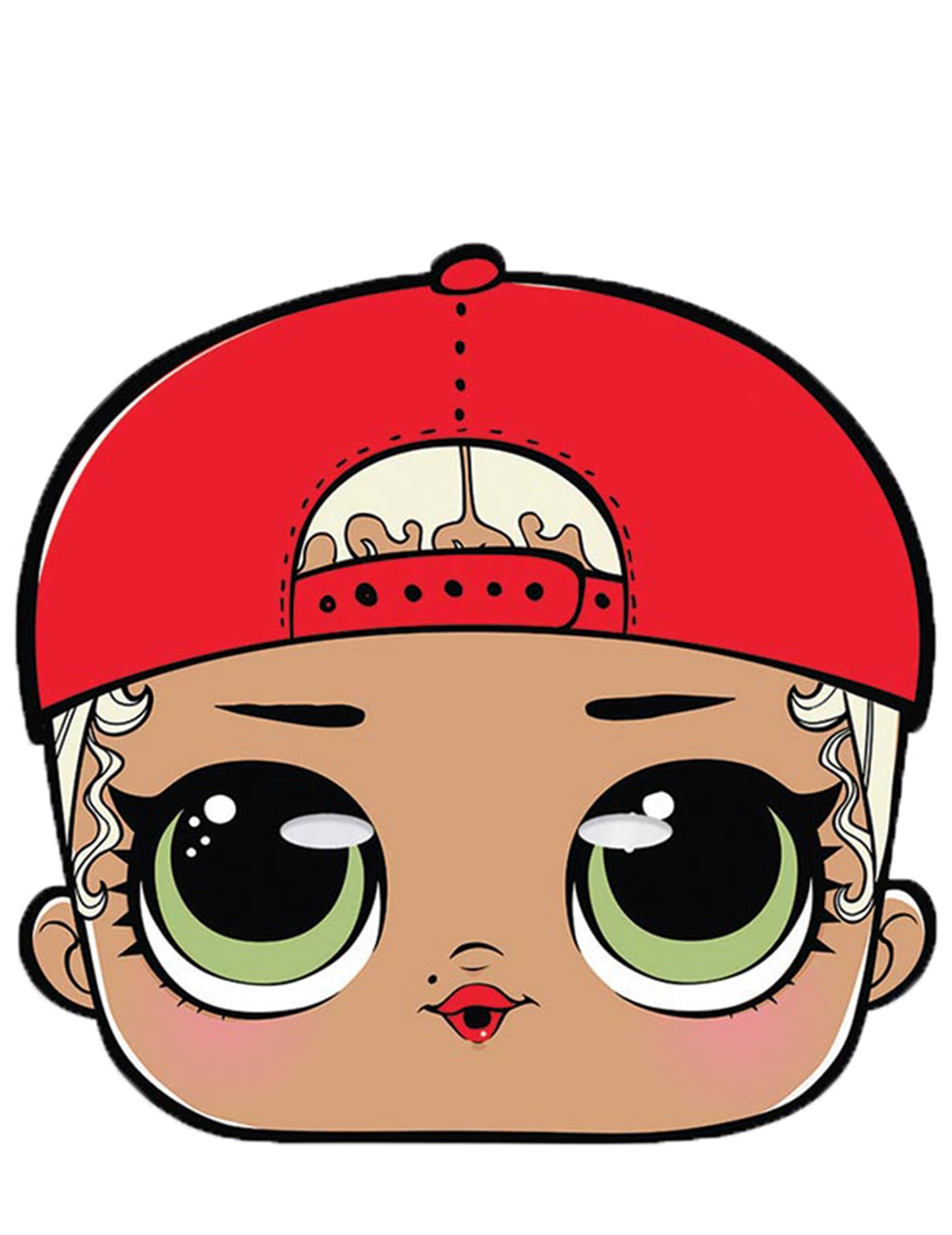 Masque en carton Mc Swag LOL Surprise pour enfant rouge