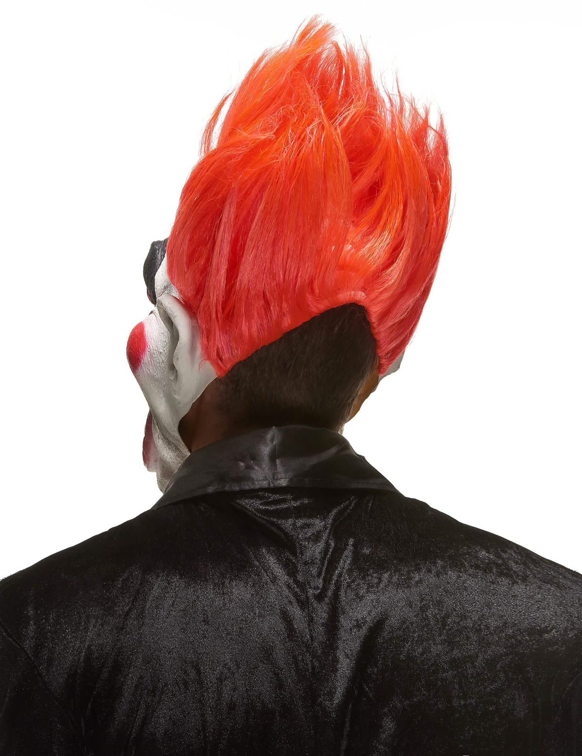 Vue de dos du masque latex clown de l'enfer