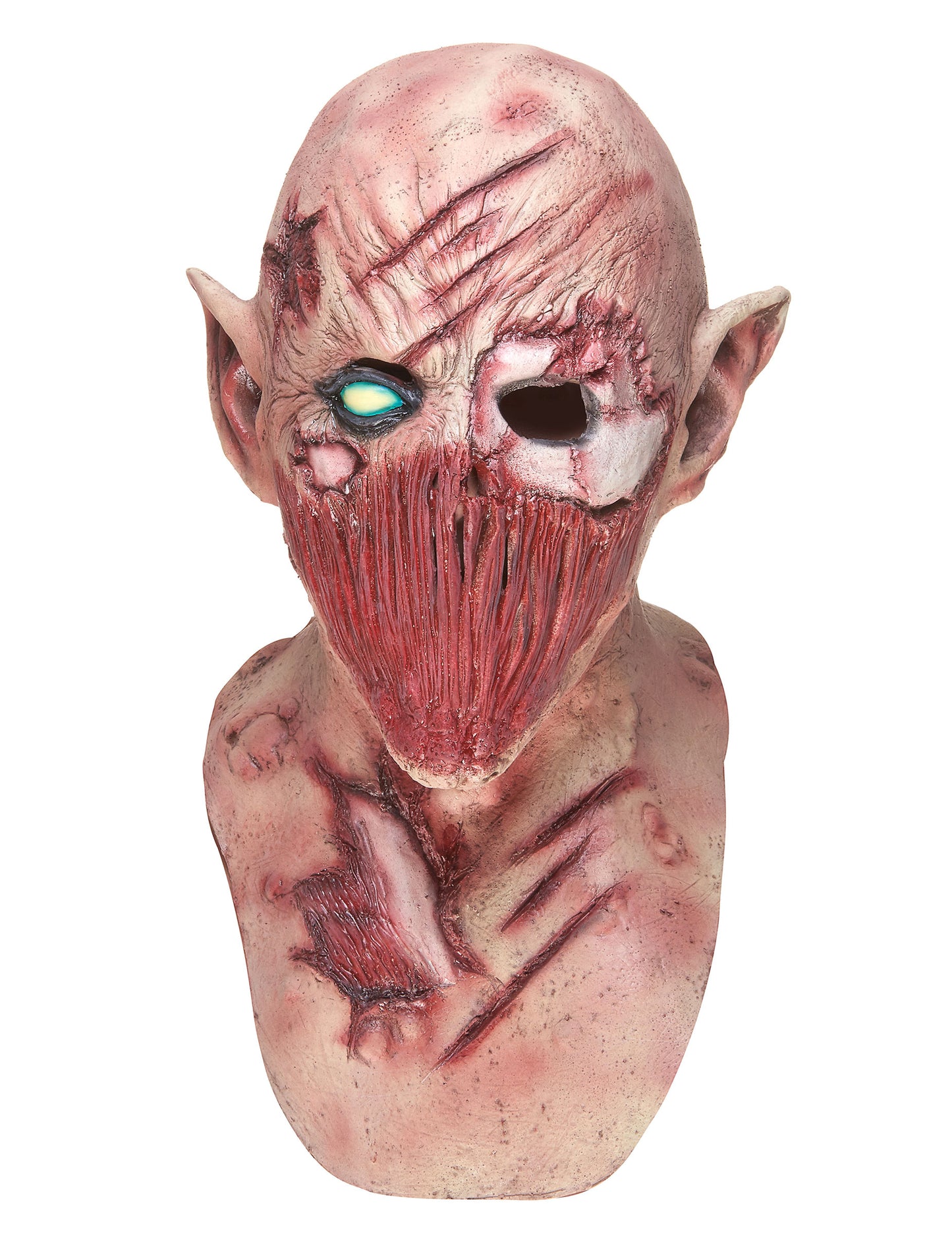 Vue de face du masque latex démon hurleur