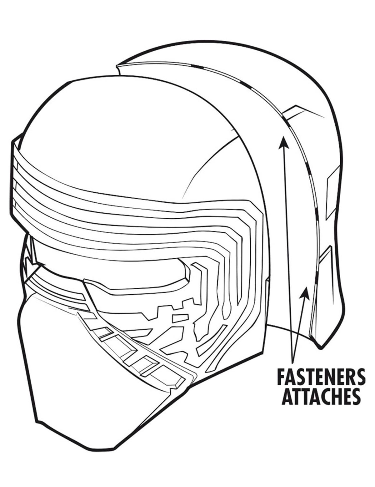 Masque luxe casque 2 pièces Kylo Ren Star Wars VII™ adulte