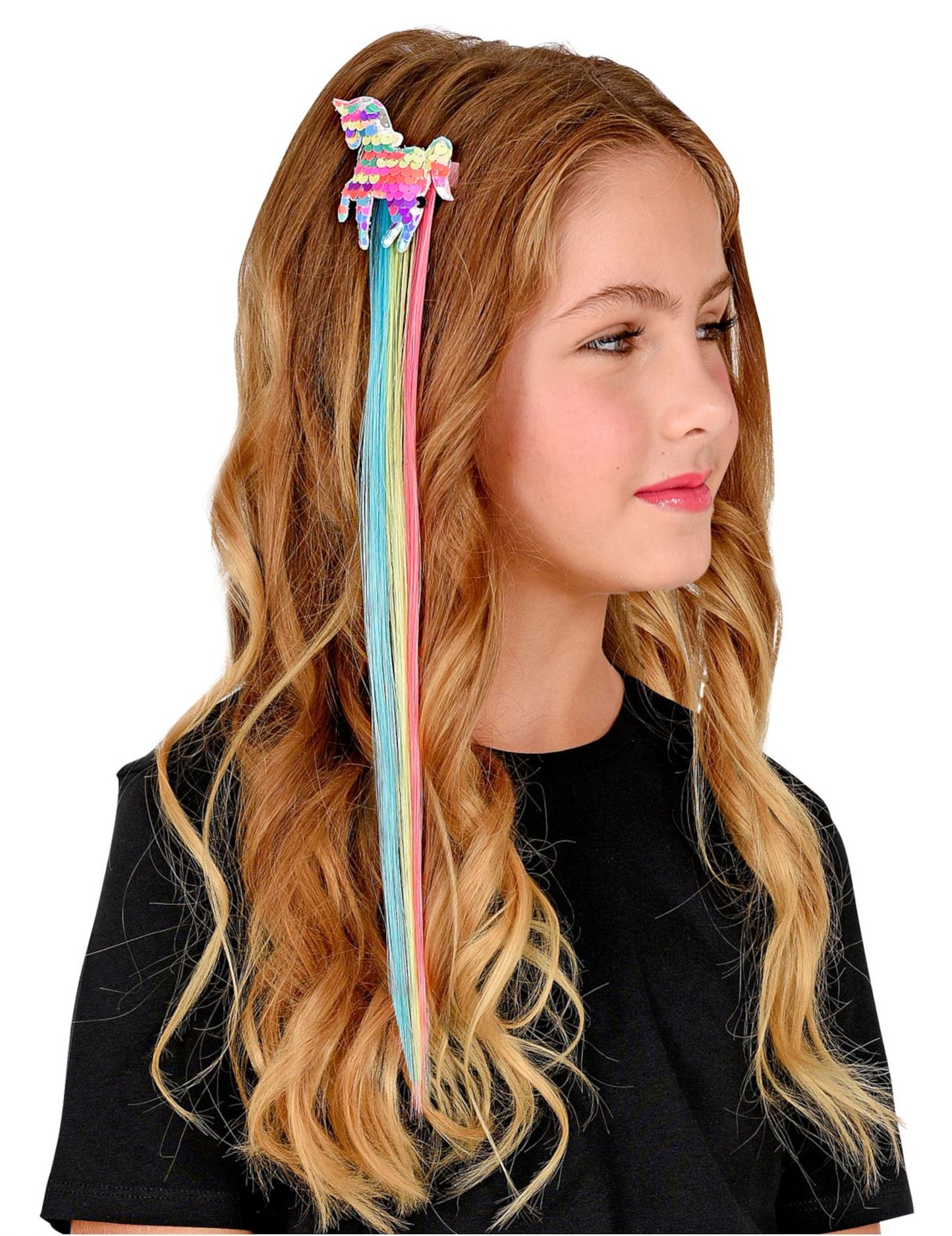 Многоцветни фитили с пайети за коса за коса