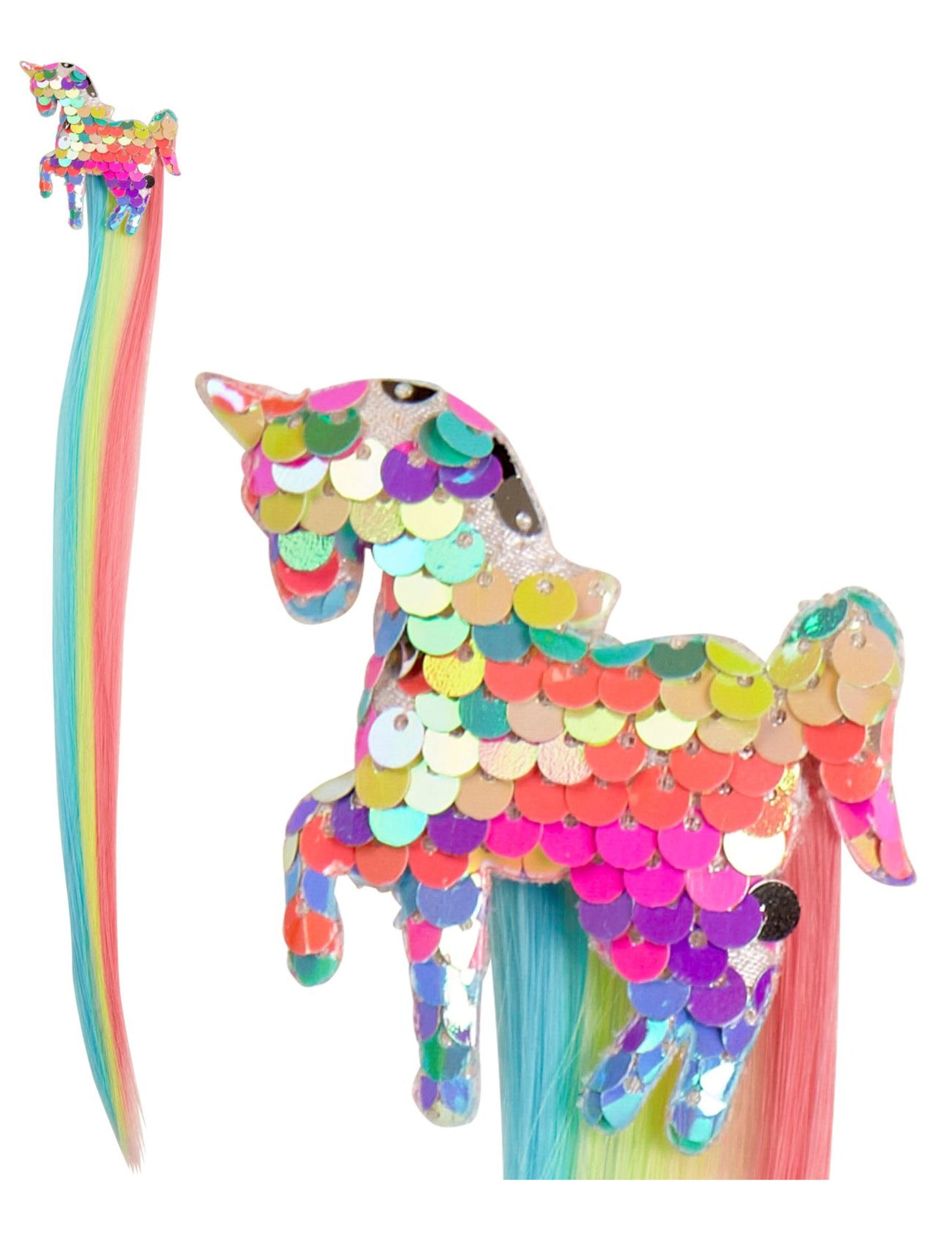 Многоцветни фитили с пайети за коса за коса