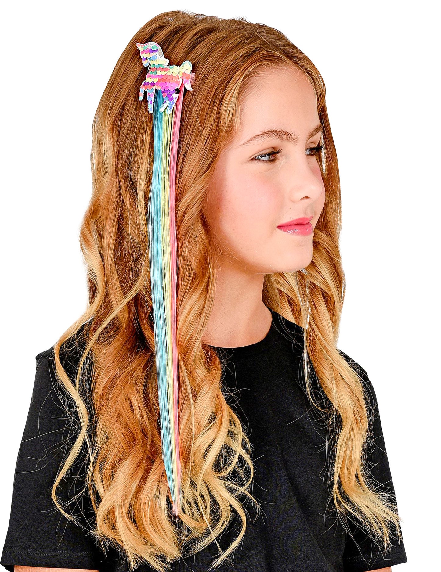 Многоцветни фитили с пайети за коса за коса