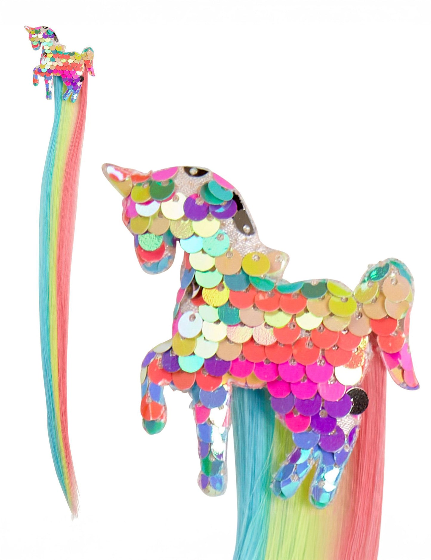 Многоцветни фитили с пайети за коса за коса