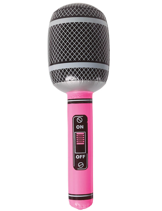 Gros plan sur le bouton factice et la grille du micro gonflable pour adulte