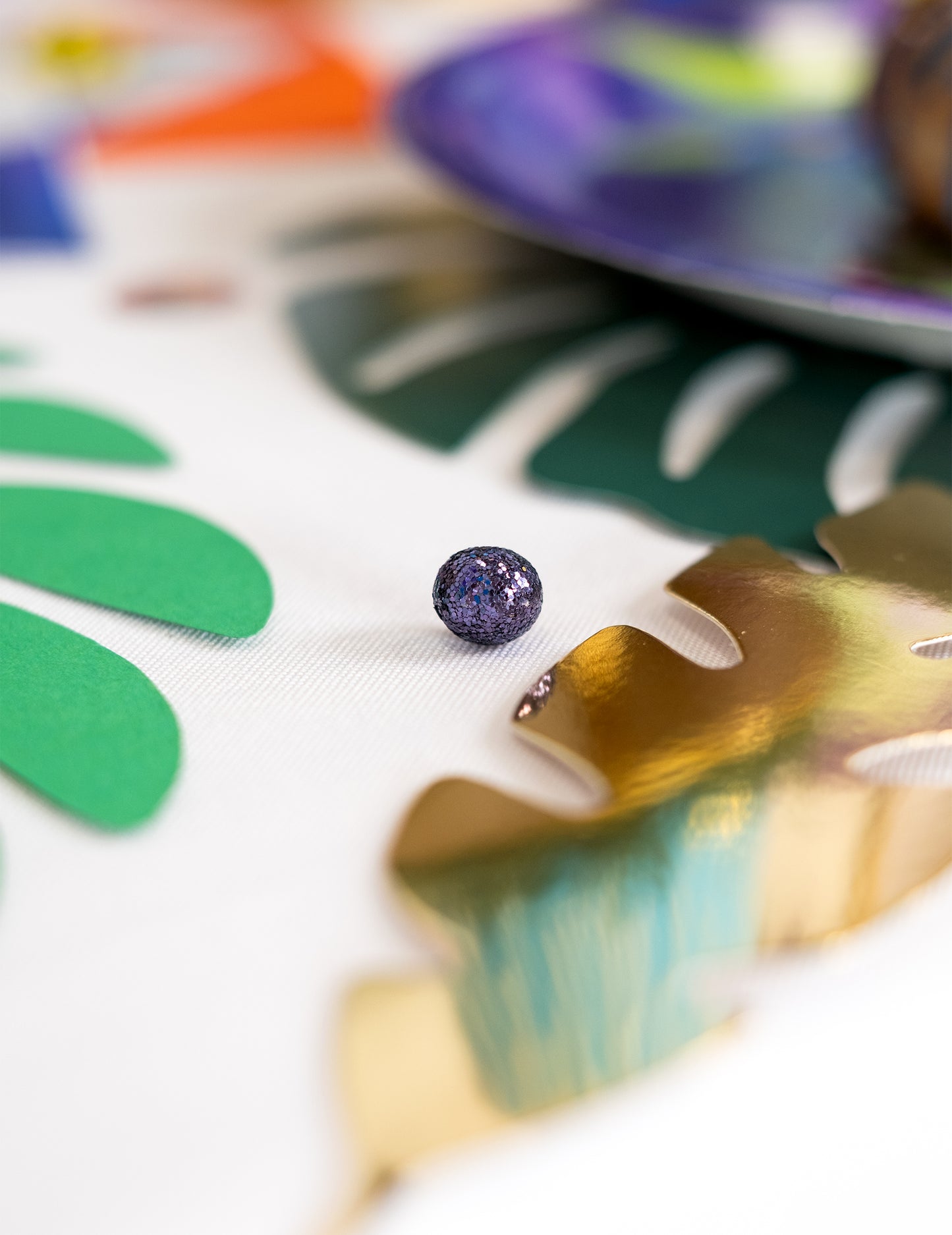 Мини тъмносини блестящи топчета, 8 мм, 10 г, за декорация на маса