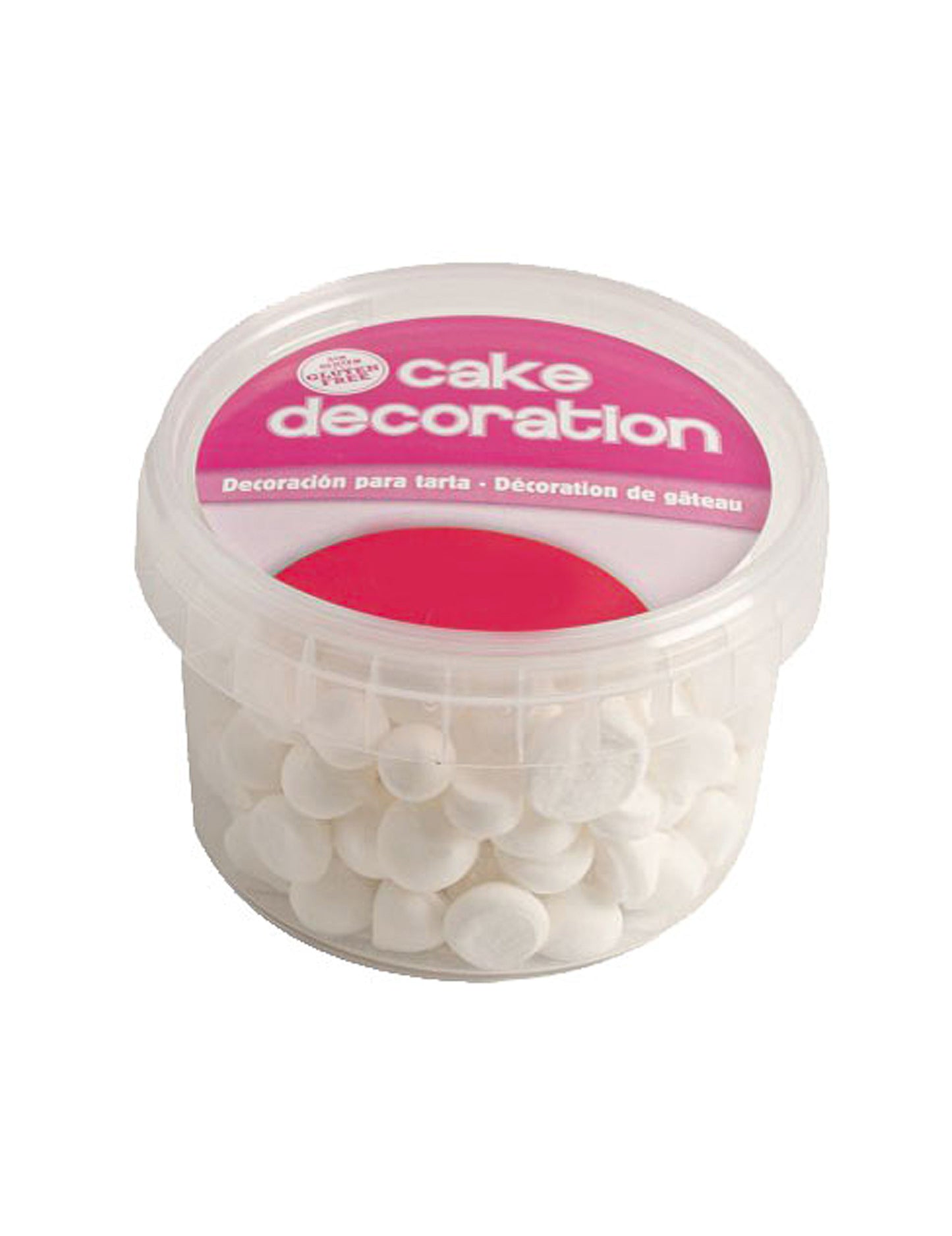 Мини бели целувки за декорация на торти 90 г без глутен