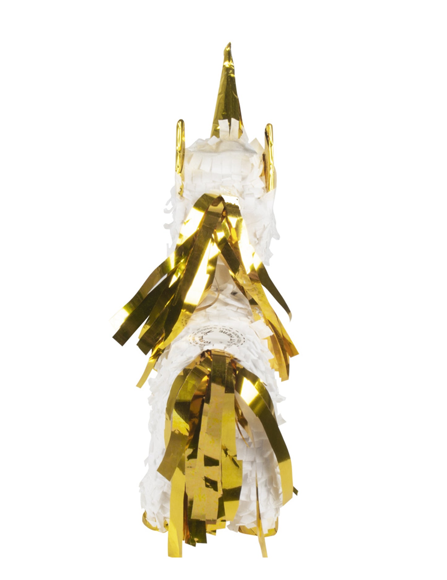 Mini Piñata White and Gold Unicorn 21 x 17 cm