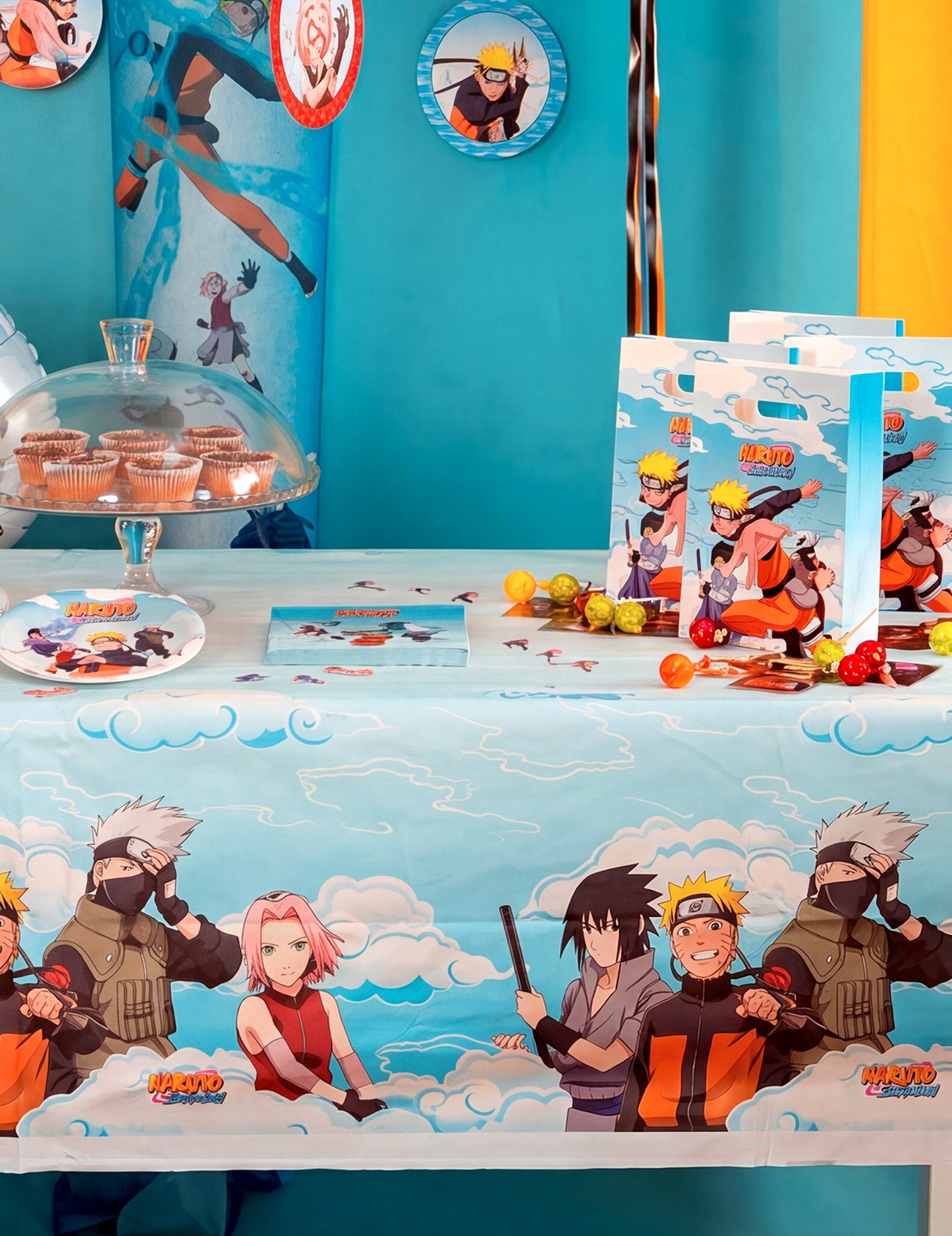 Рециклируема хартиена покривка Naruto Shippuden™ 136 x 228 cm