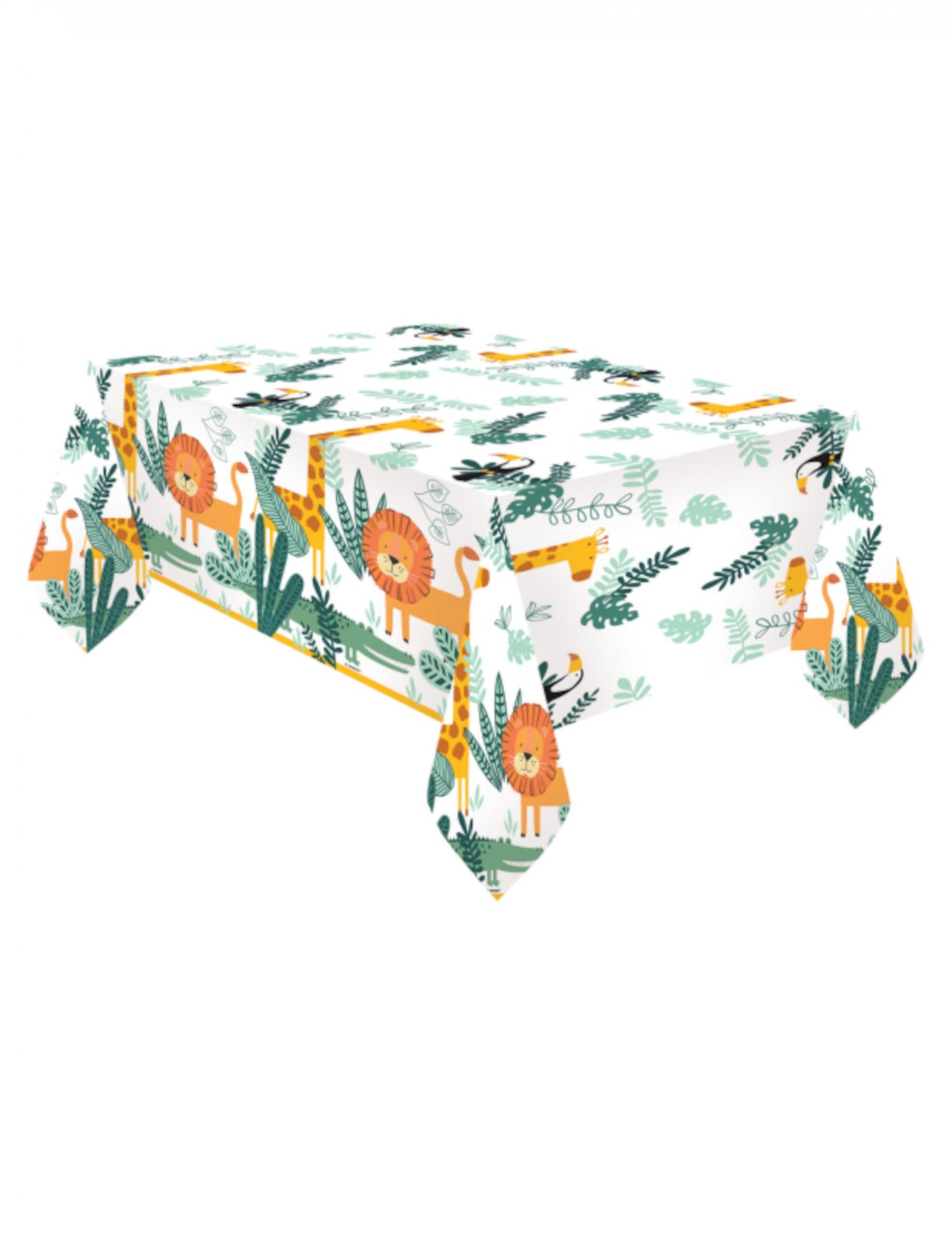 Пластмасова покривка за маса Get Wild Safari, 120 x 180 см cm животни от джунглата