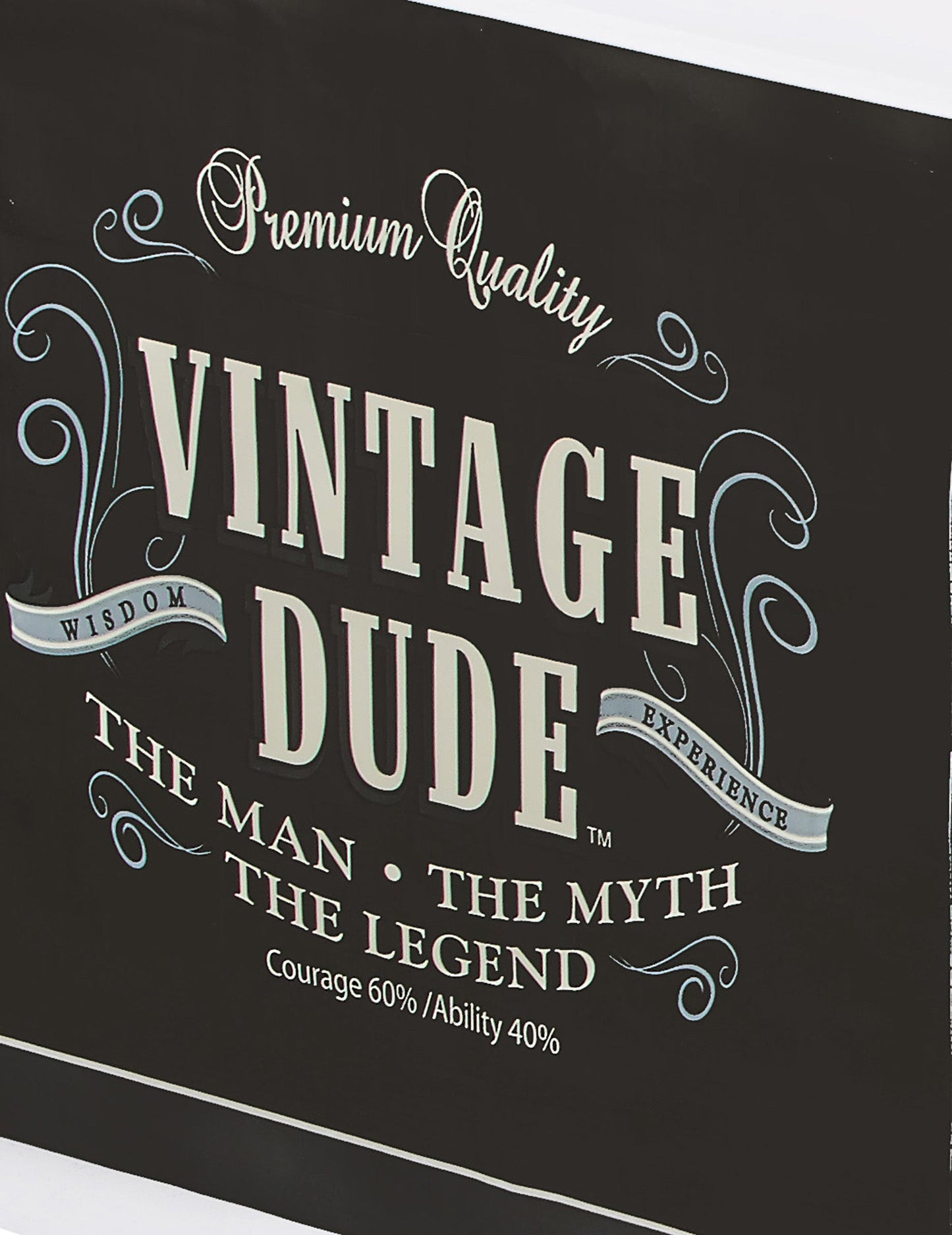 Détail de l'imprimé Vintage Dude de la nappe en plastique anniversaire Vintage