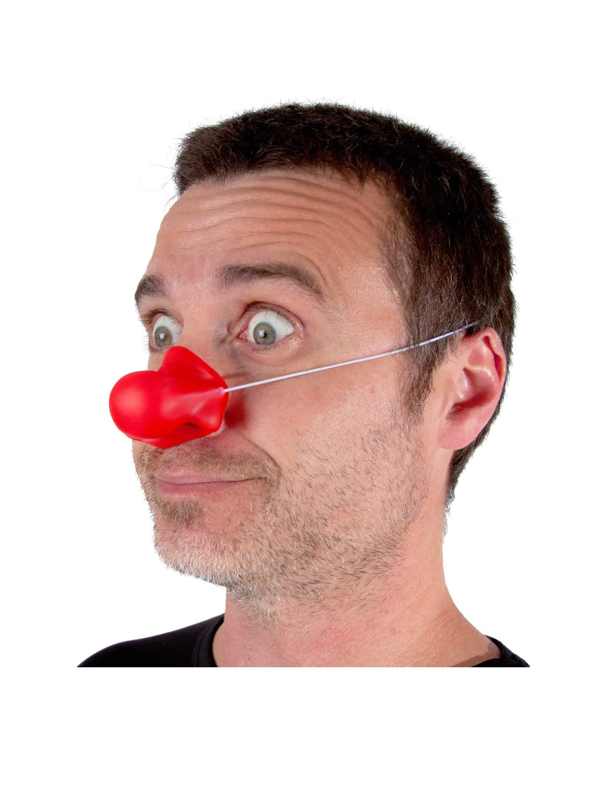 Профилен изглед на носа на клоуна Bozo