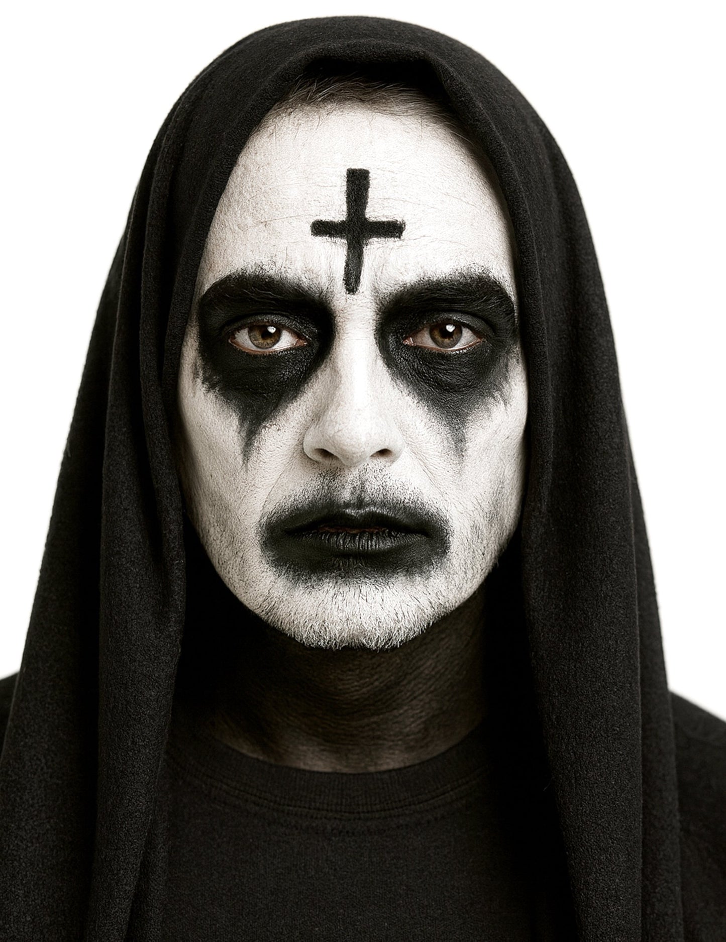 Черно -бяла палитра за грим за Хелоуин