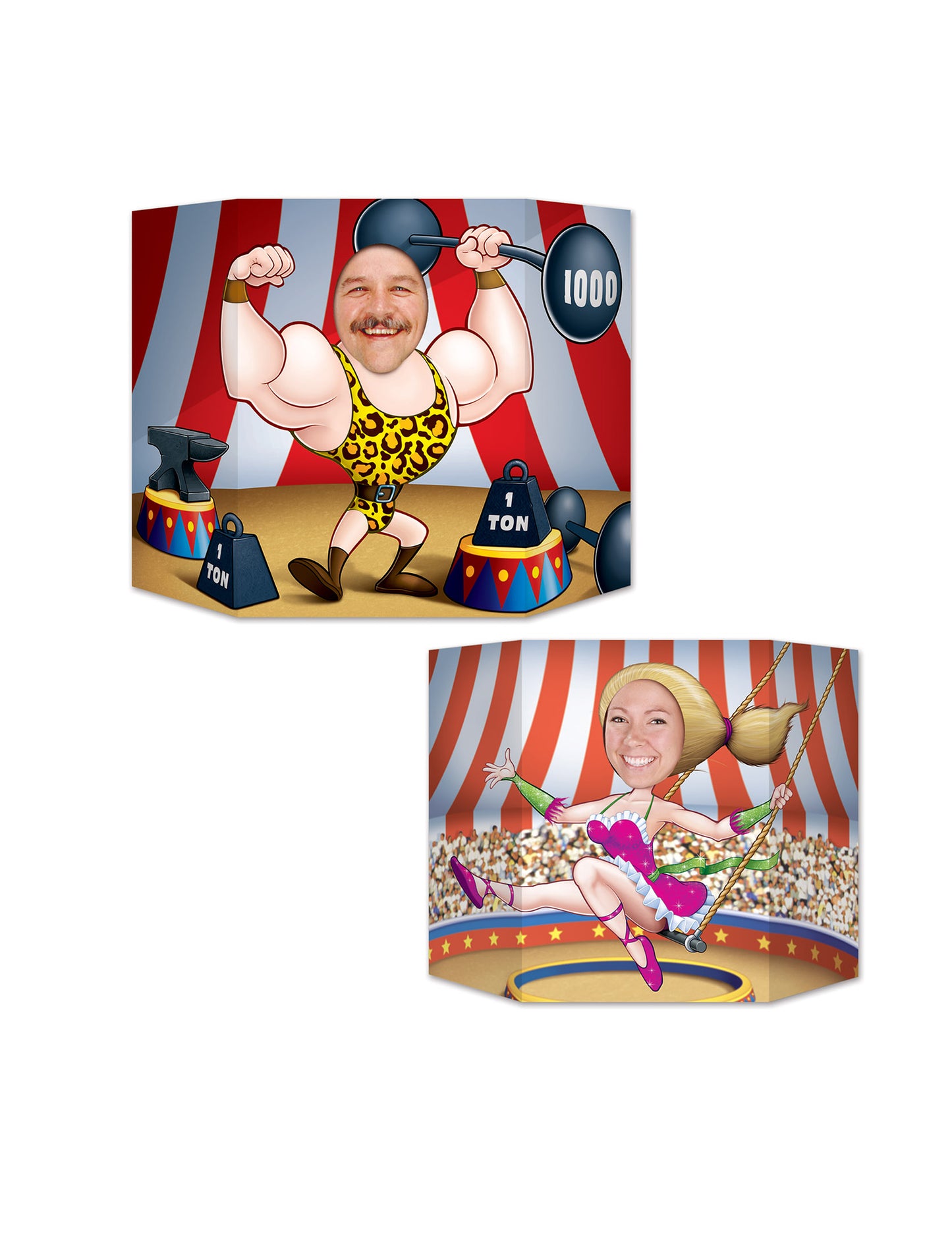 Картонен цирков шлем за двойка, двустранен