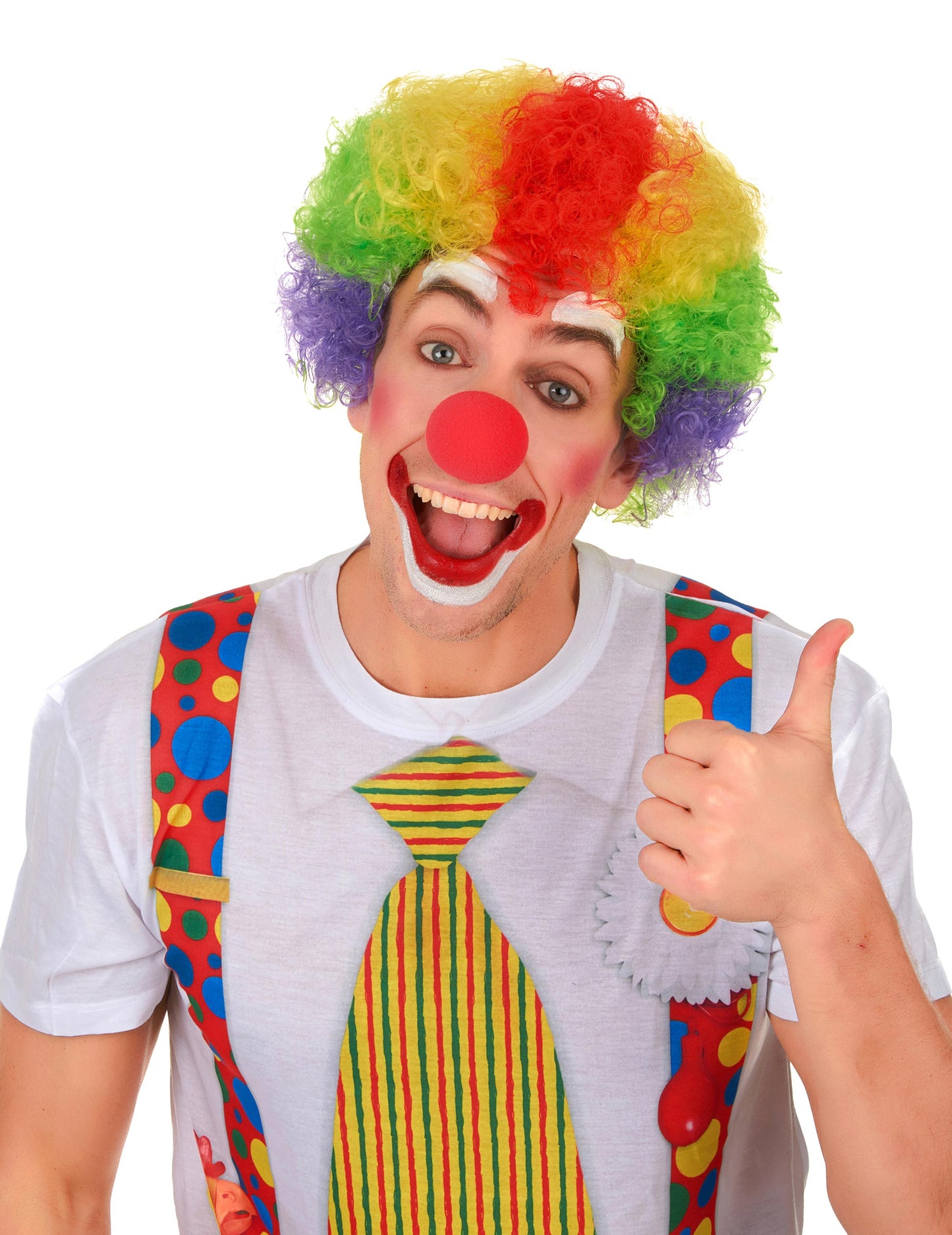 Стандартна многоцветна перука с клоун за възрастни
