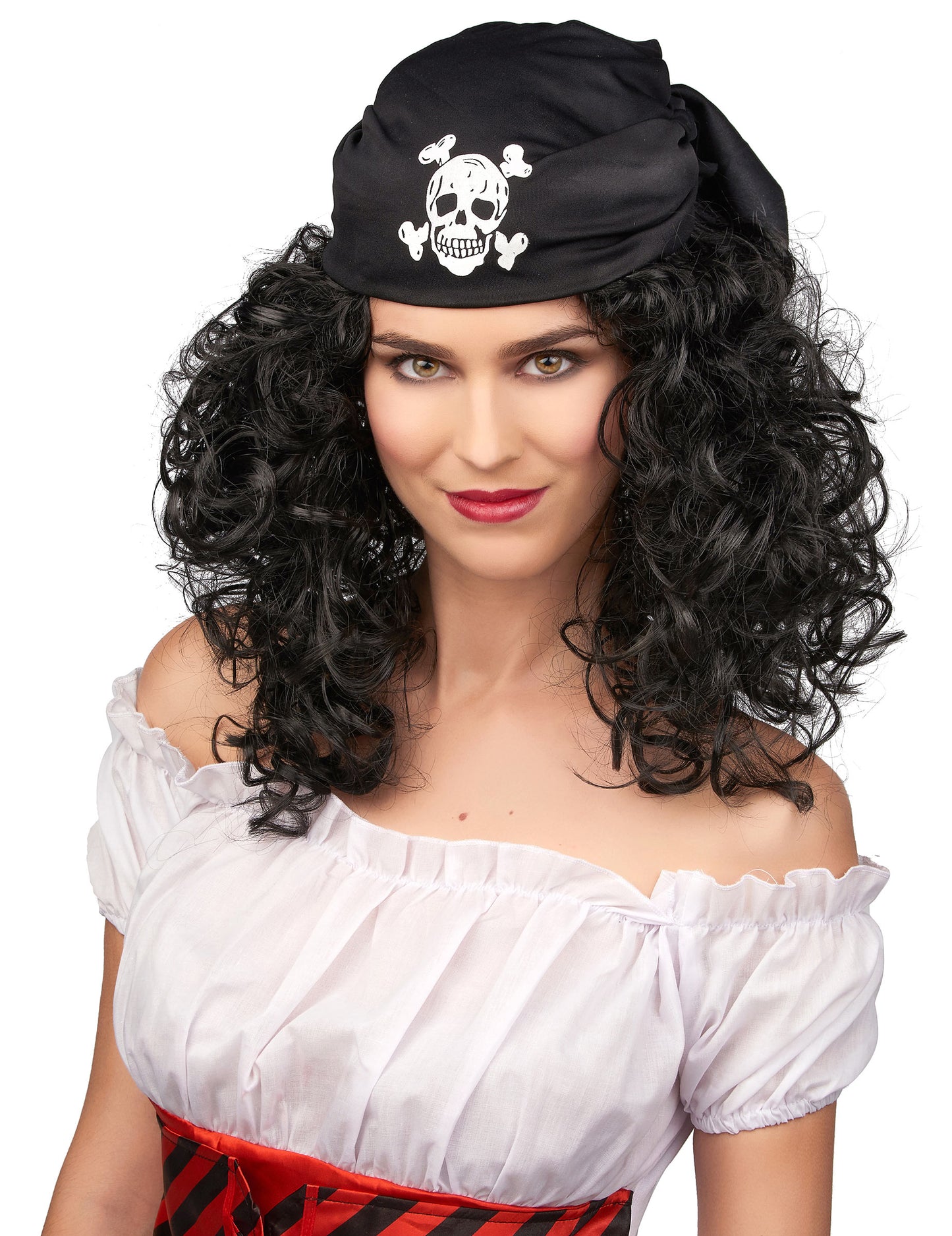 Черна пиратска жена перука