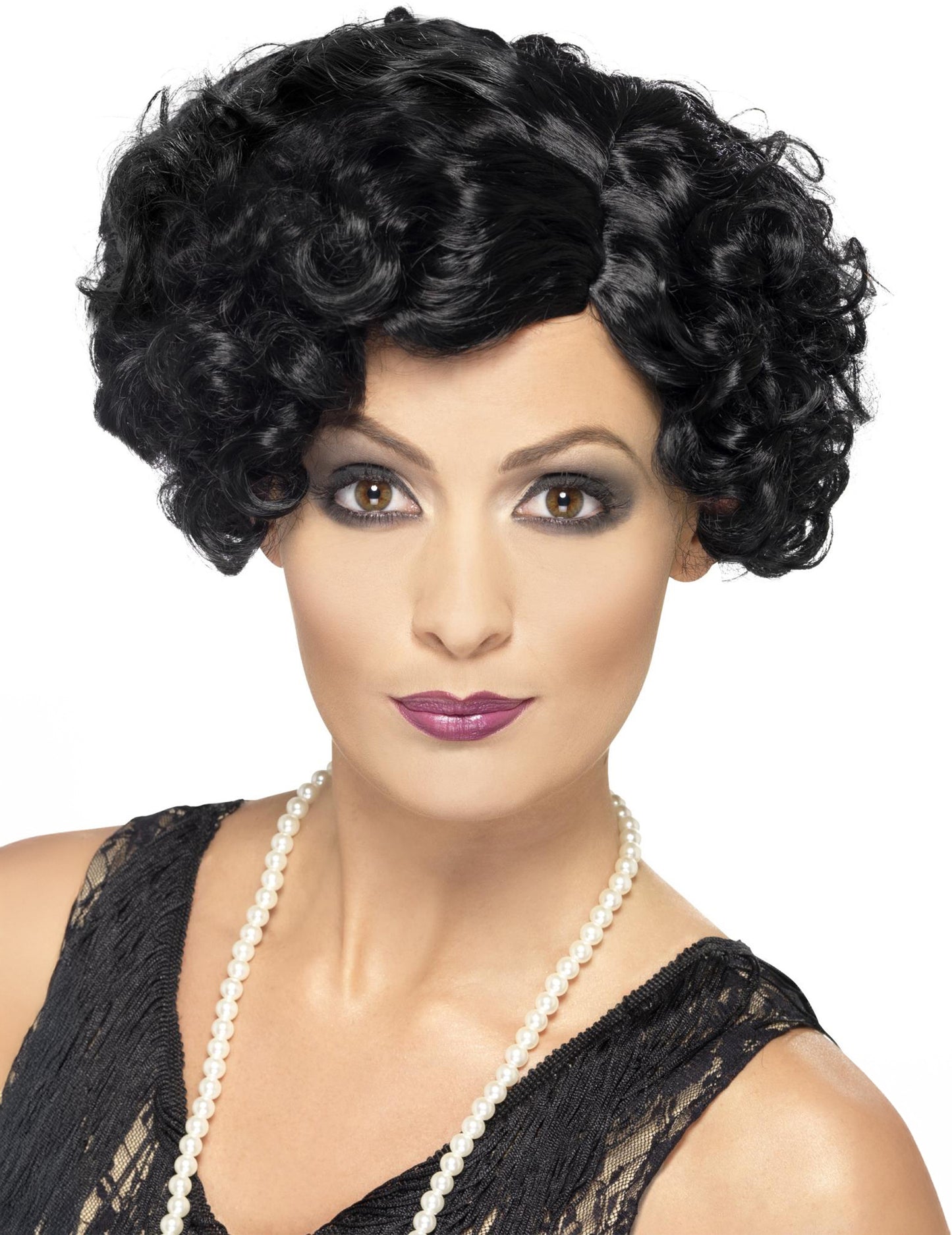 Perruque cabaret ondulée pour femme noire