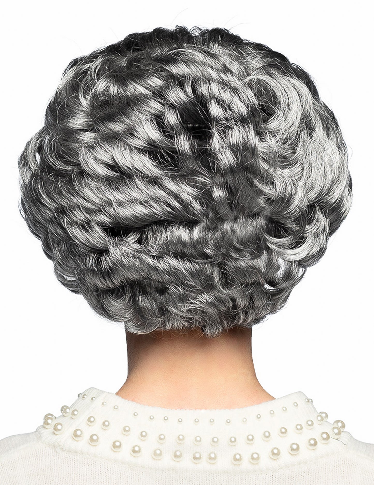 Къса сива перука за възрастни