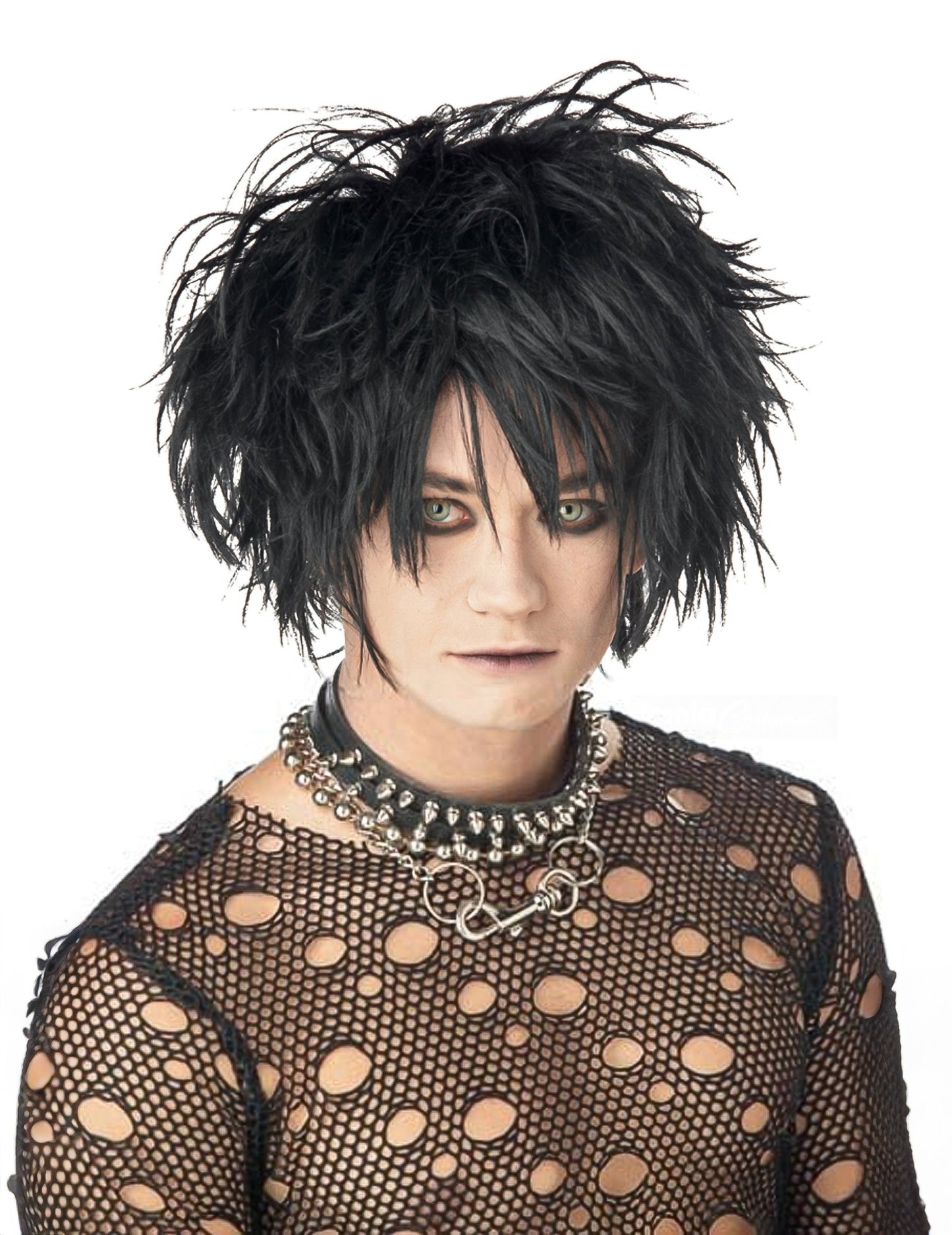 Черна готическа перука за възрастни