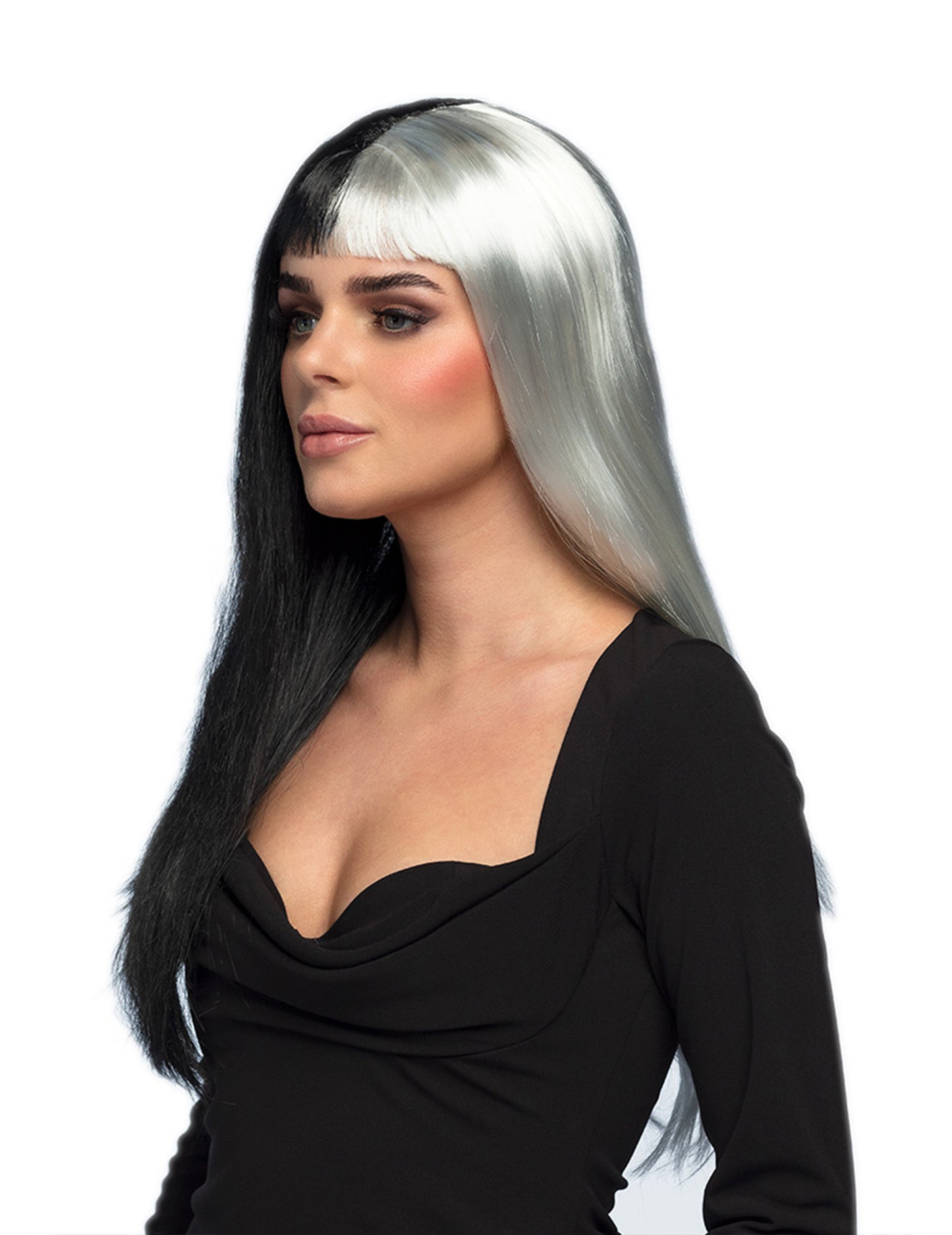 Гладка черно -бяла жена жена