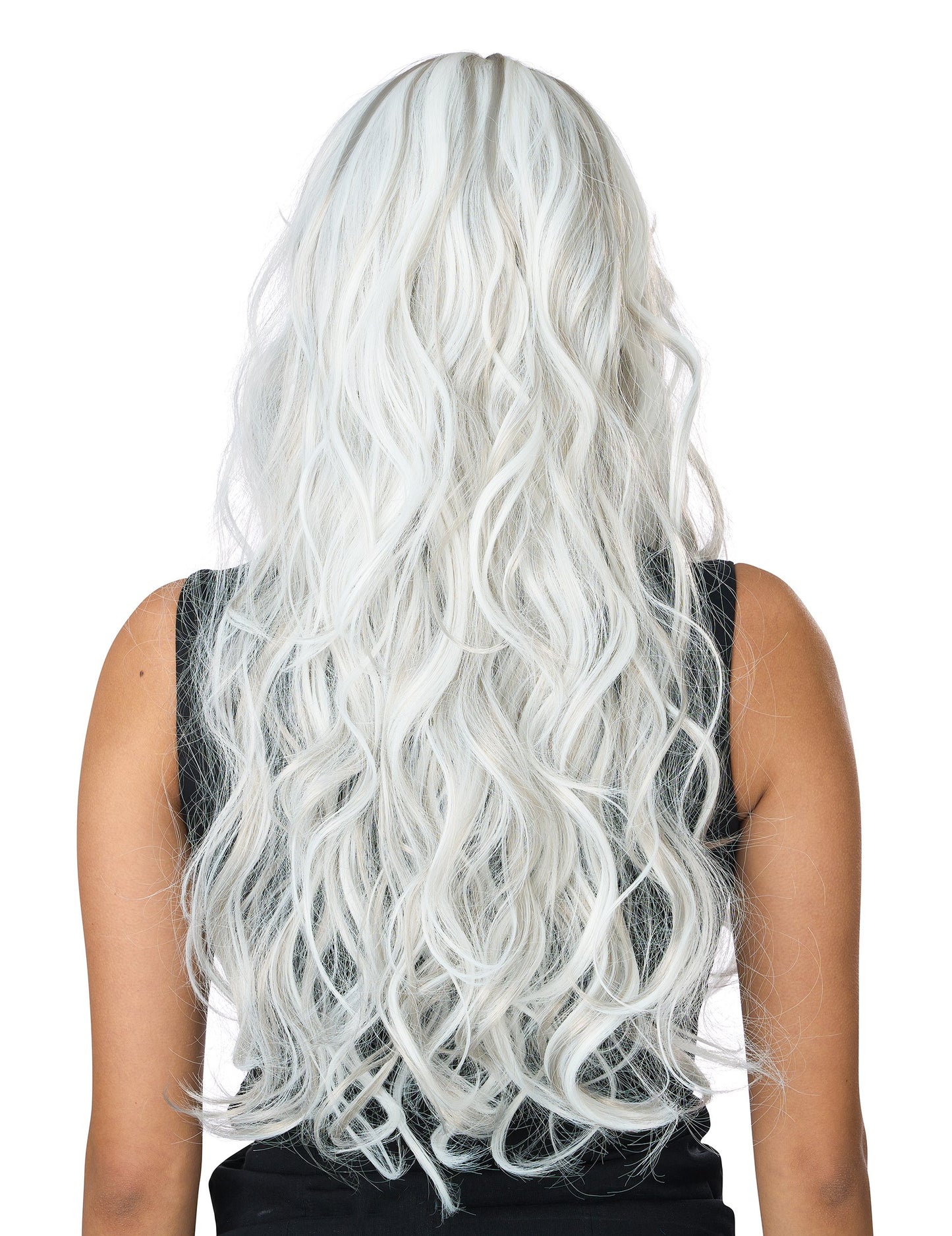 Дълга бяла дама перука жена