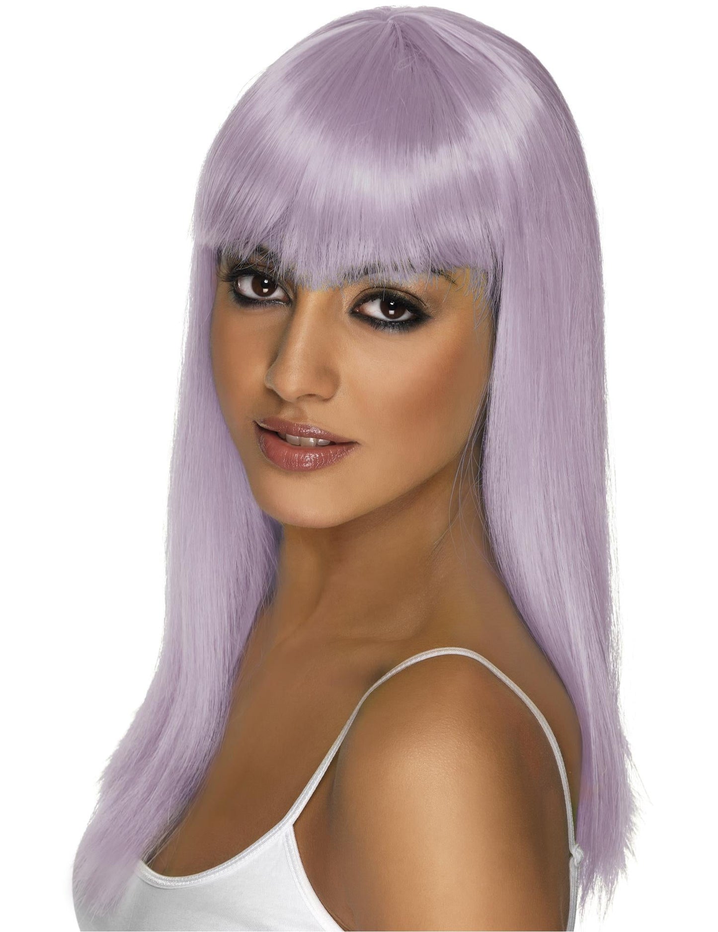 Женски взрив виолетов перука