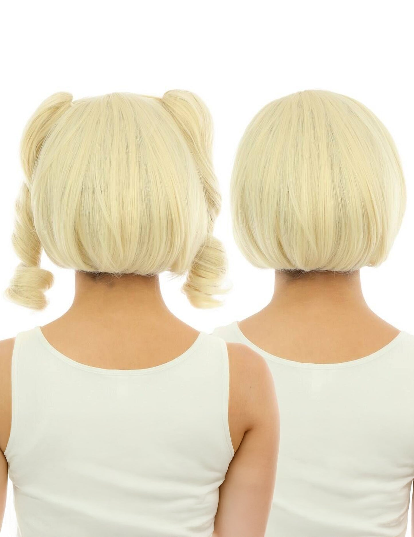 Манга перука с подвижни пигтейли луксозни блондинки